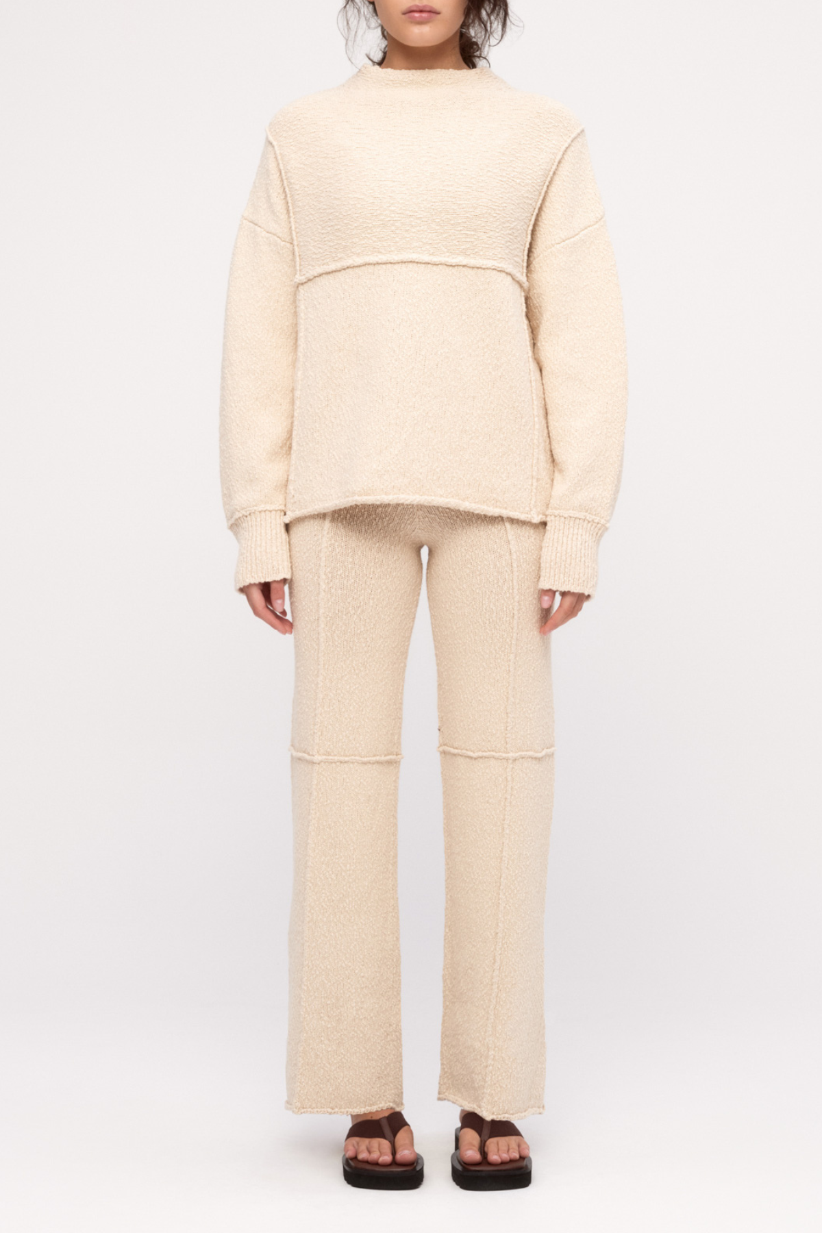 Boucle Knit Jumper - Coconut