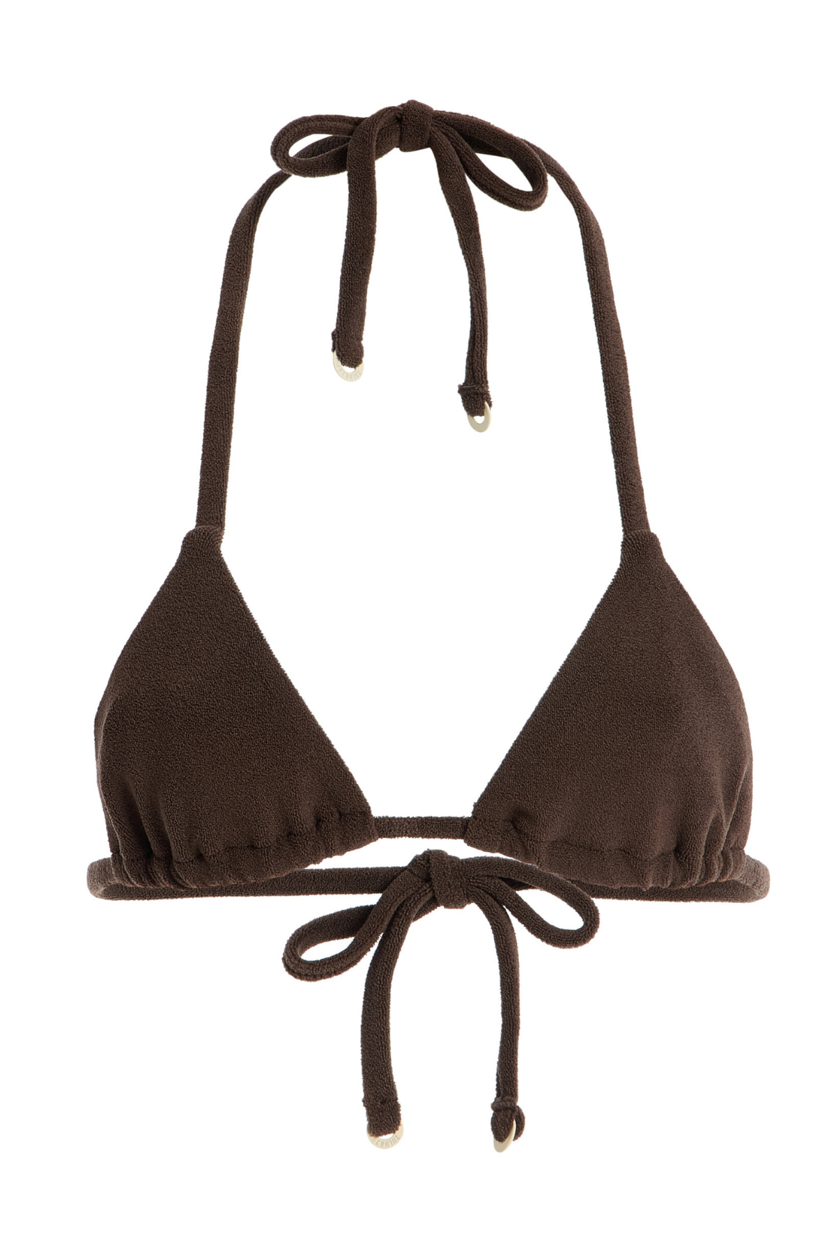 Towelling Triangle Top - Chocolate