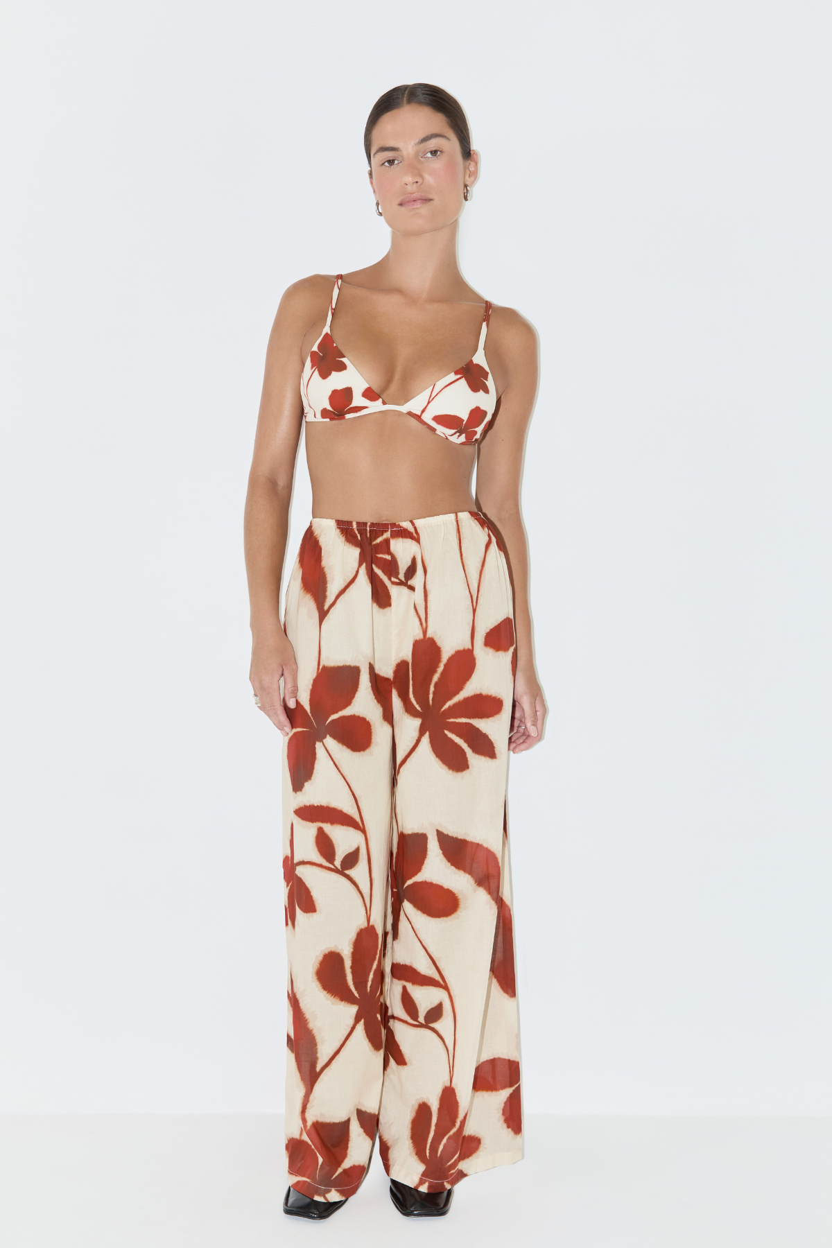 Triangle Top - Ruby Floral