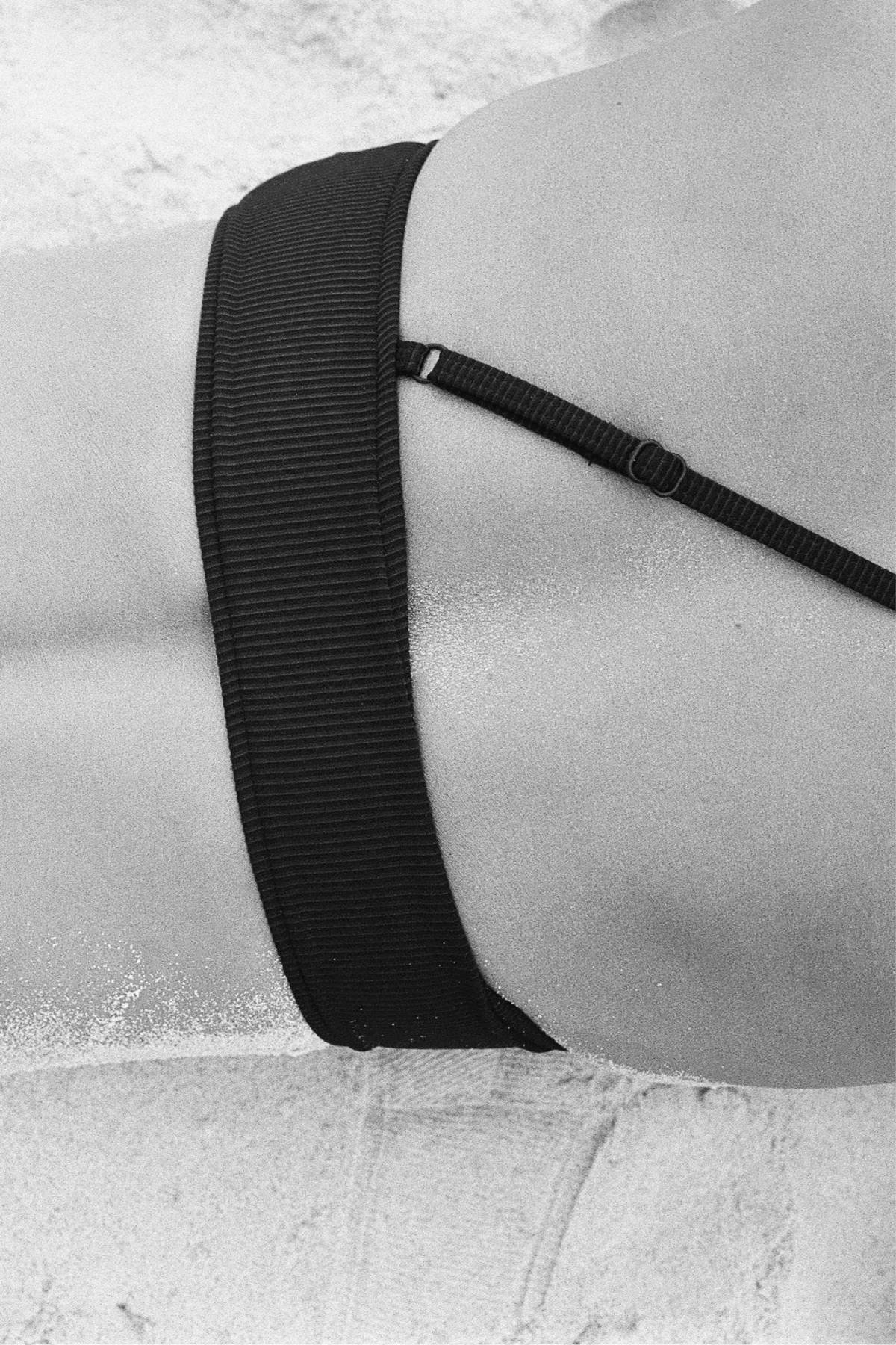 Signature Stripe One Shoulder Bralette - Black
