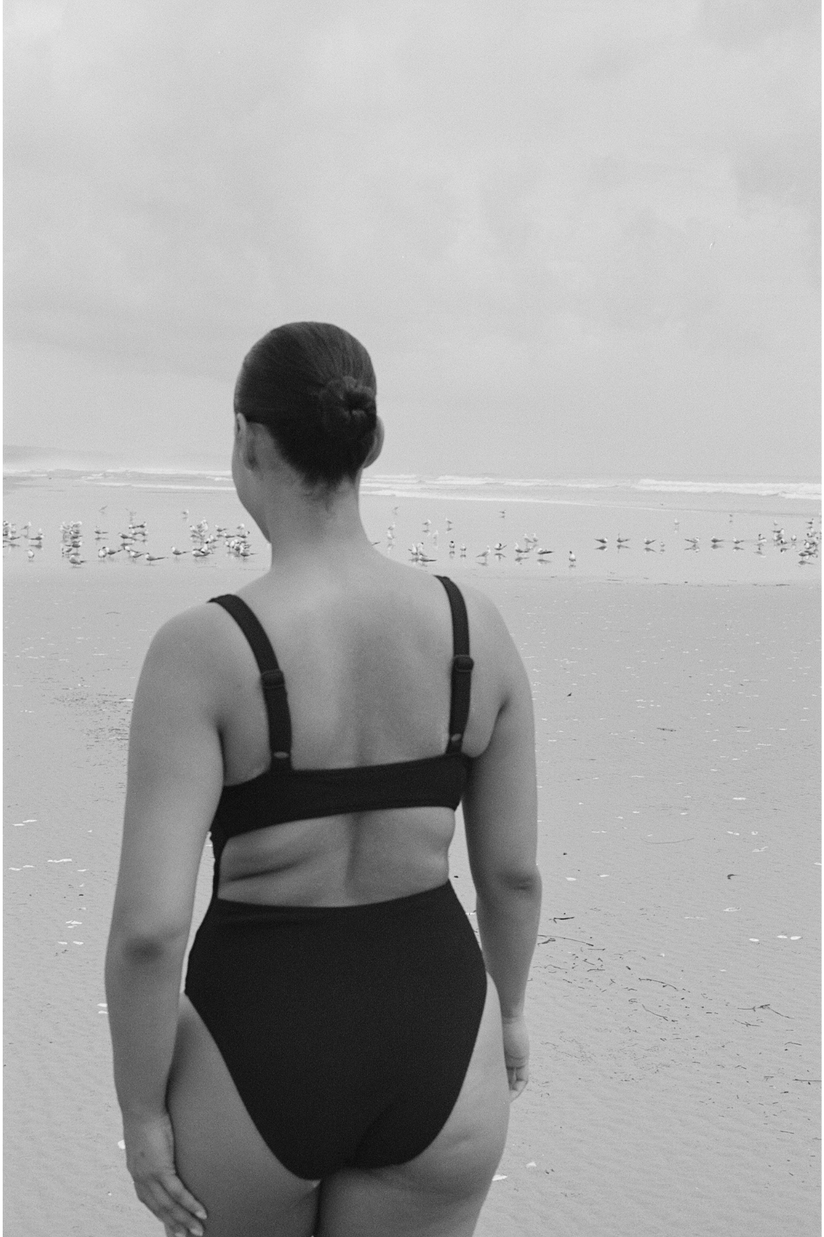Signature Stripe Bikini One Piece - Black