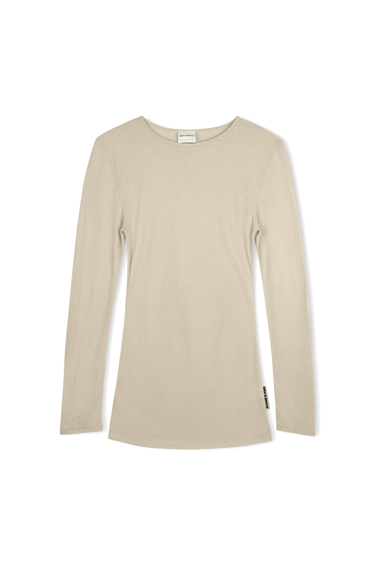 Rib Hemp Jersey Long Sleeve Top - Husk