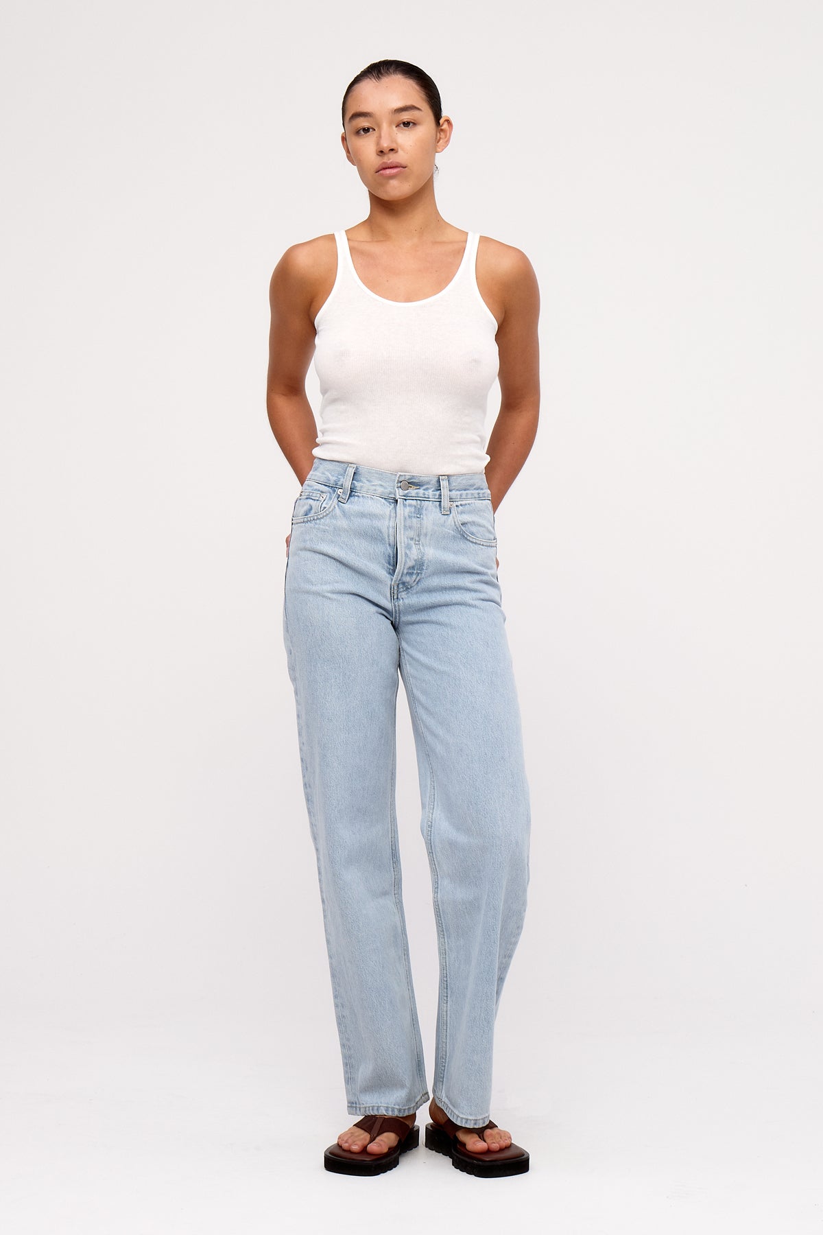 Mid Rise Jean - Light Wash