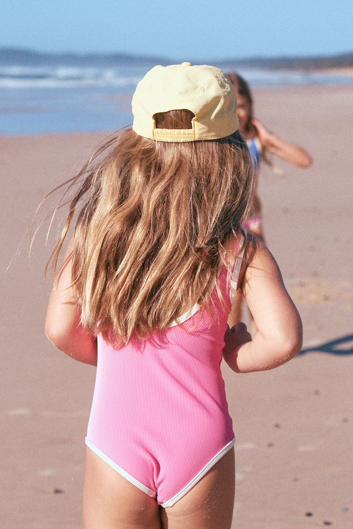 Mini Stripe Rib Scoop One Piece - Shell Pink