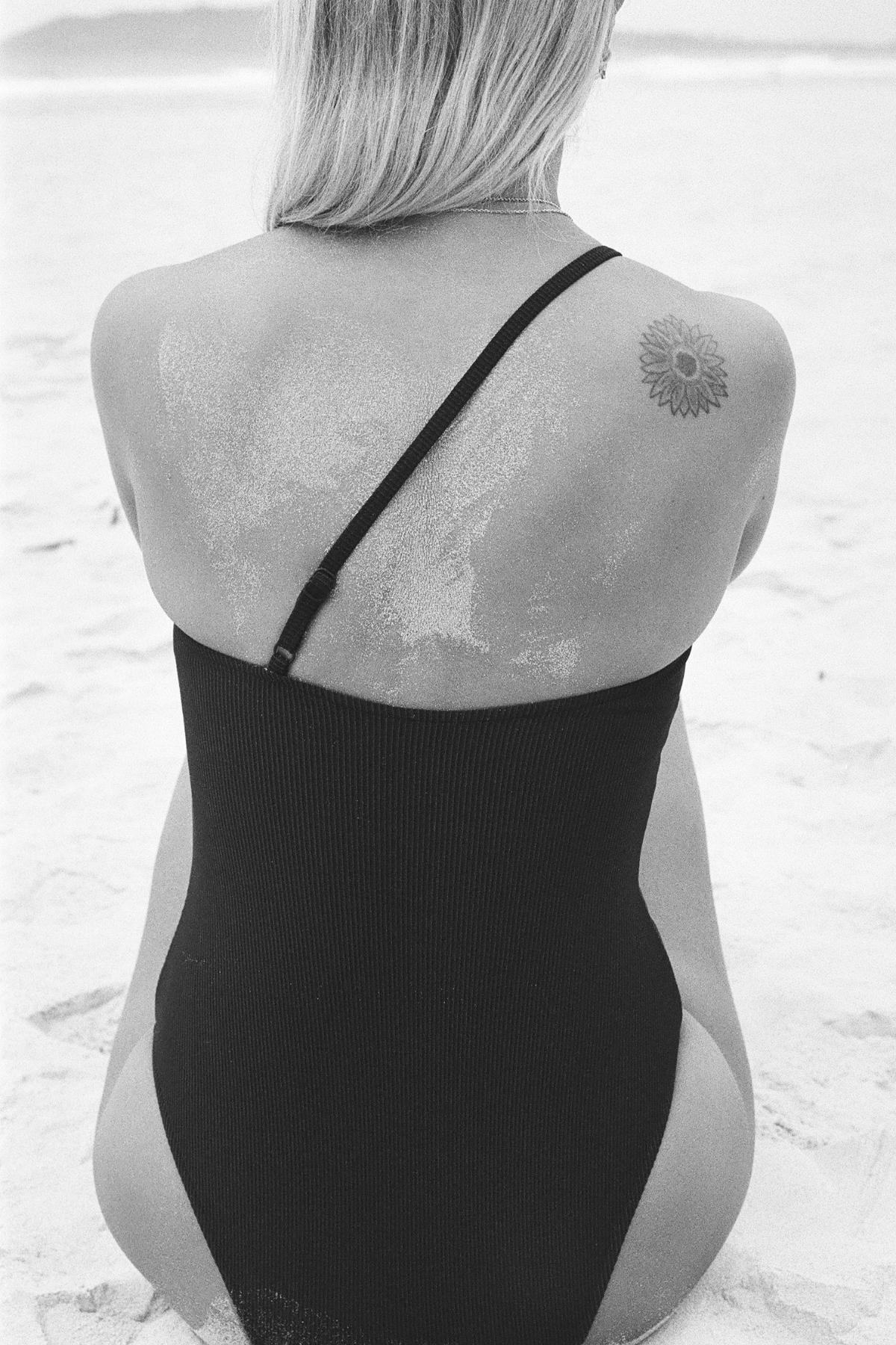 Signature Stripe One Shoulder One Piece - Black