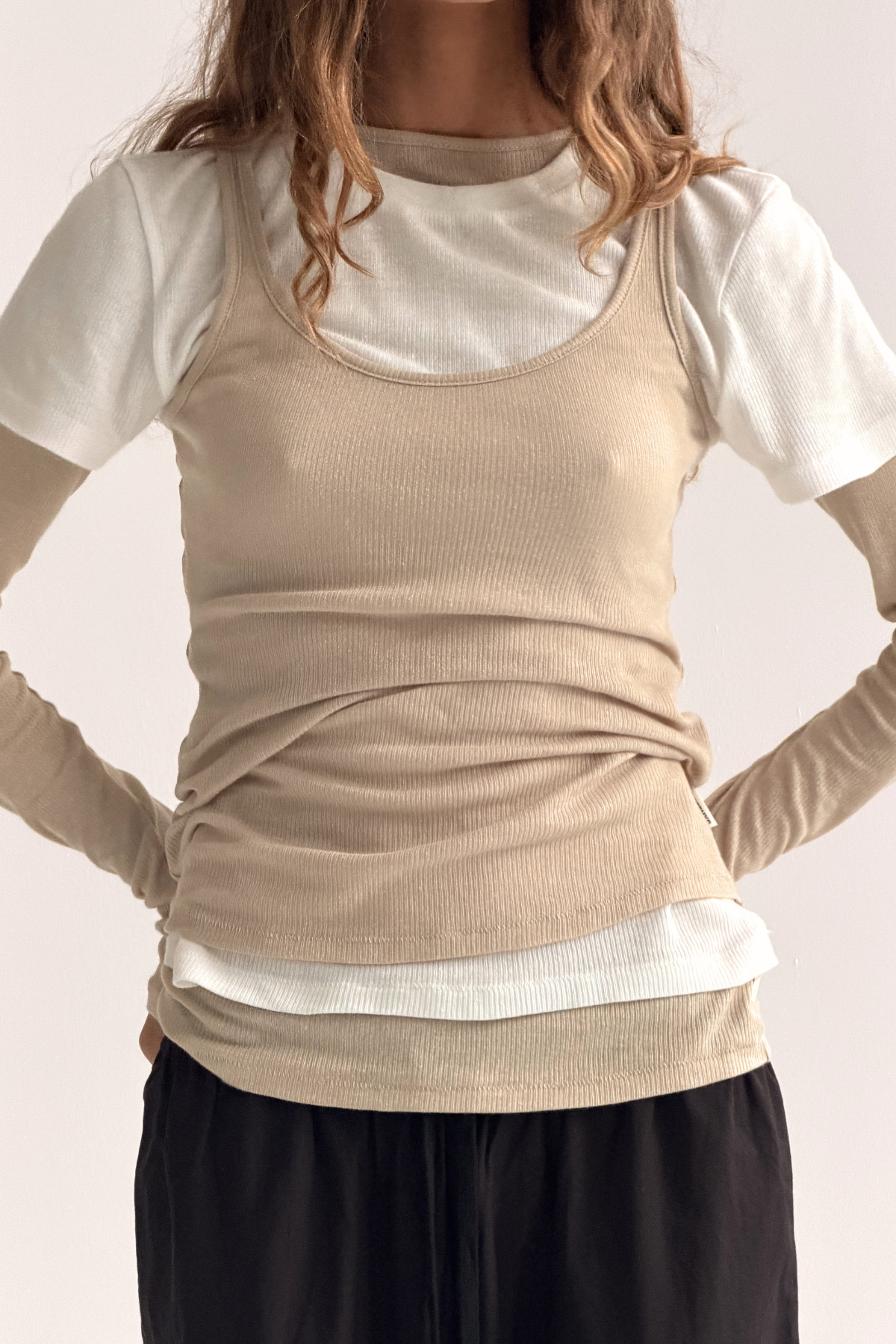 Rib Hemp Jersey Tank - Husk