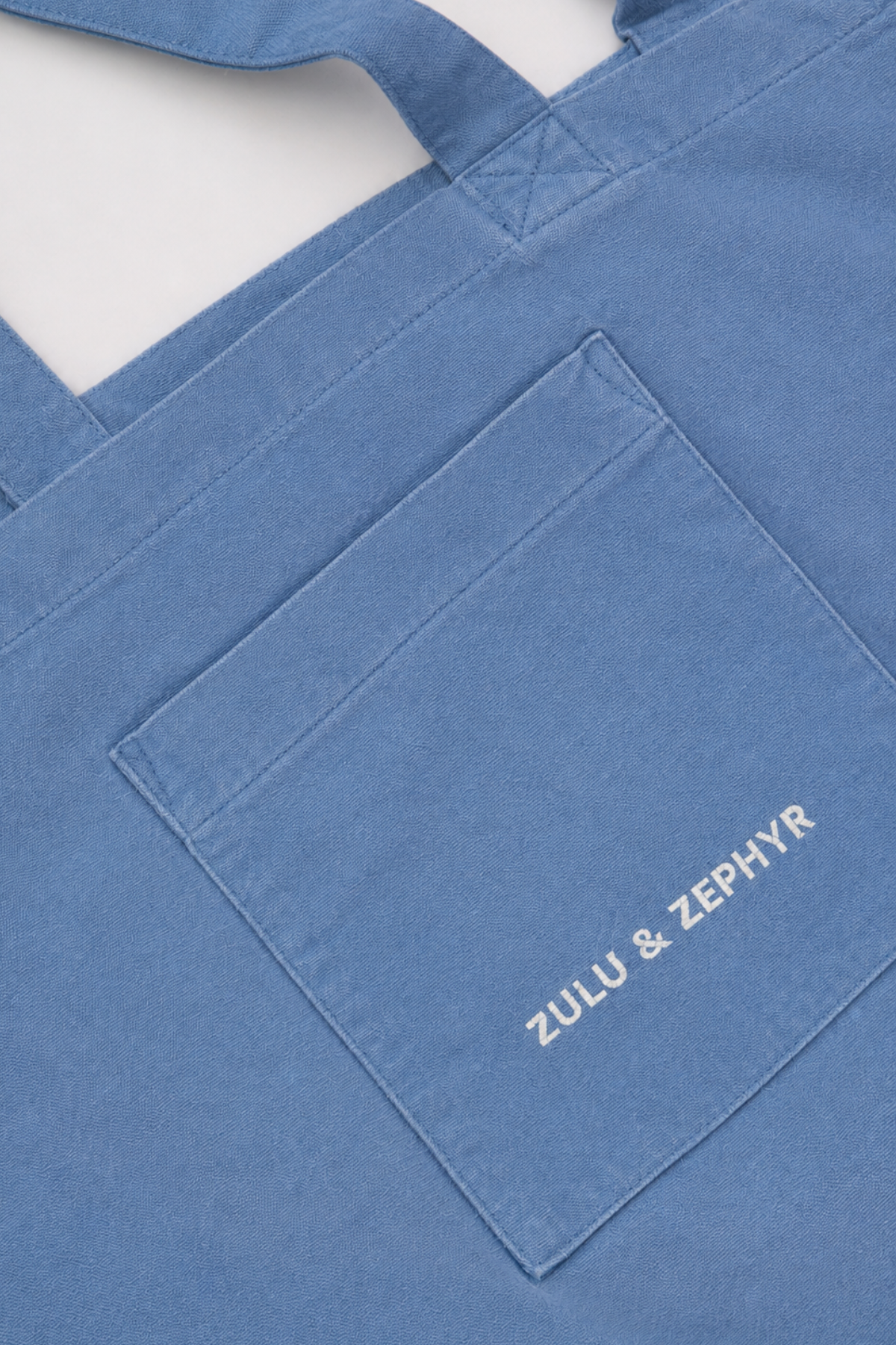 Cotton Canvas Tote Bag - Denim