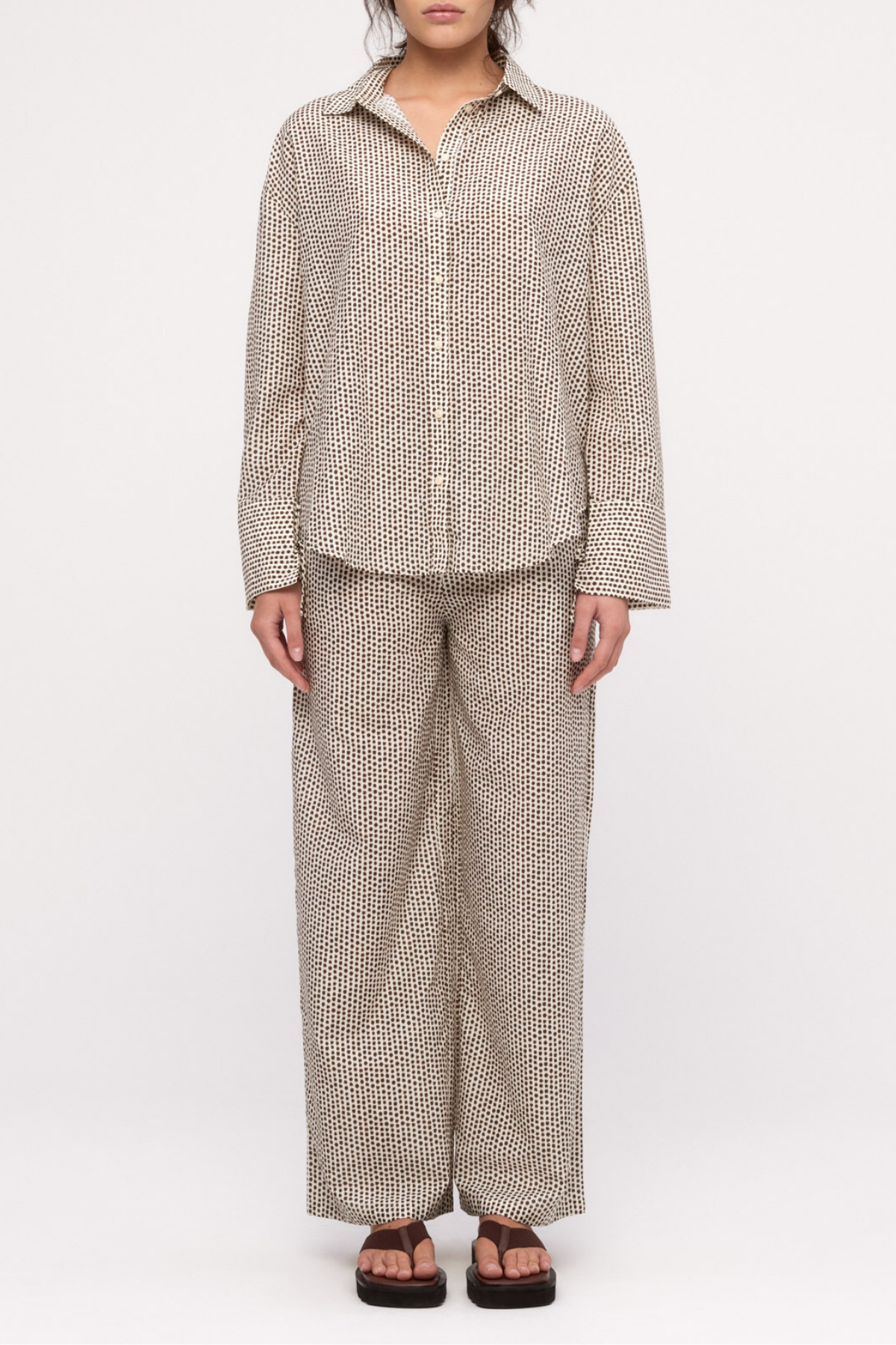 Cotton Silk Pant - Natural Spot