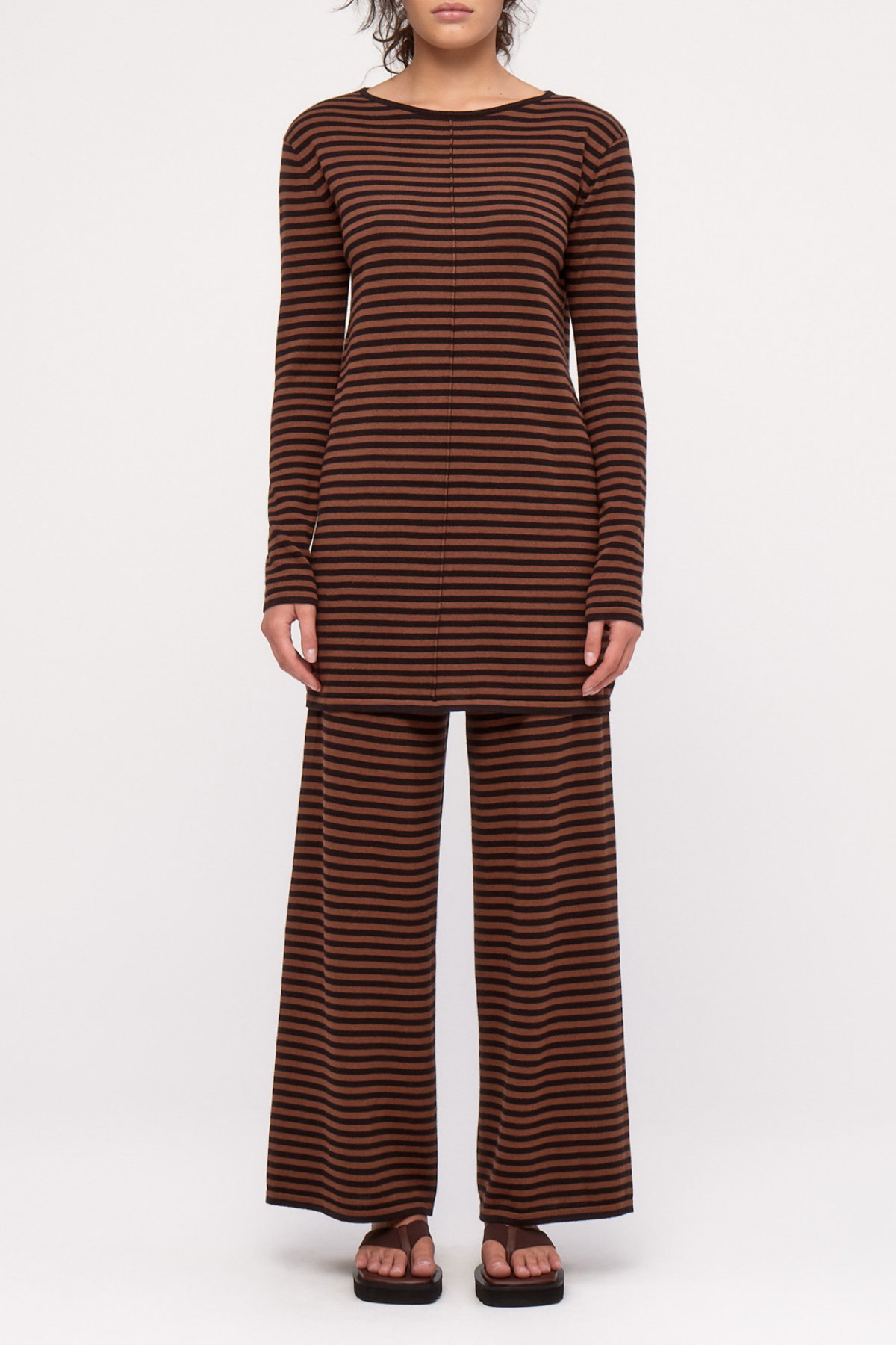 Knit Pant - Brown Stripe