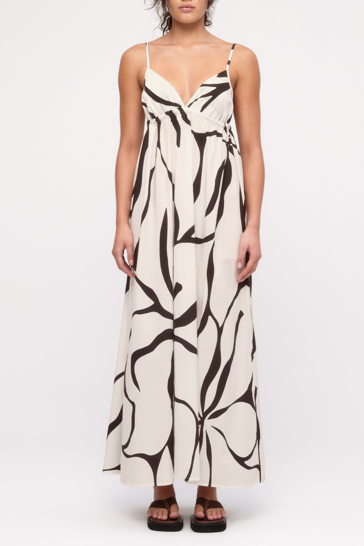 Cotton Dress - Cream Flower