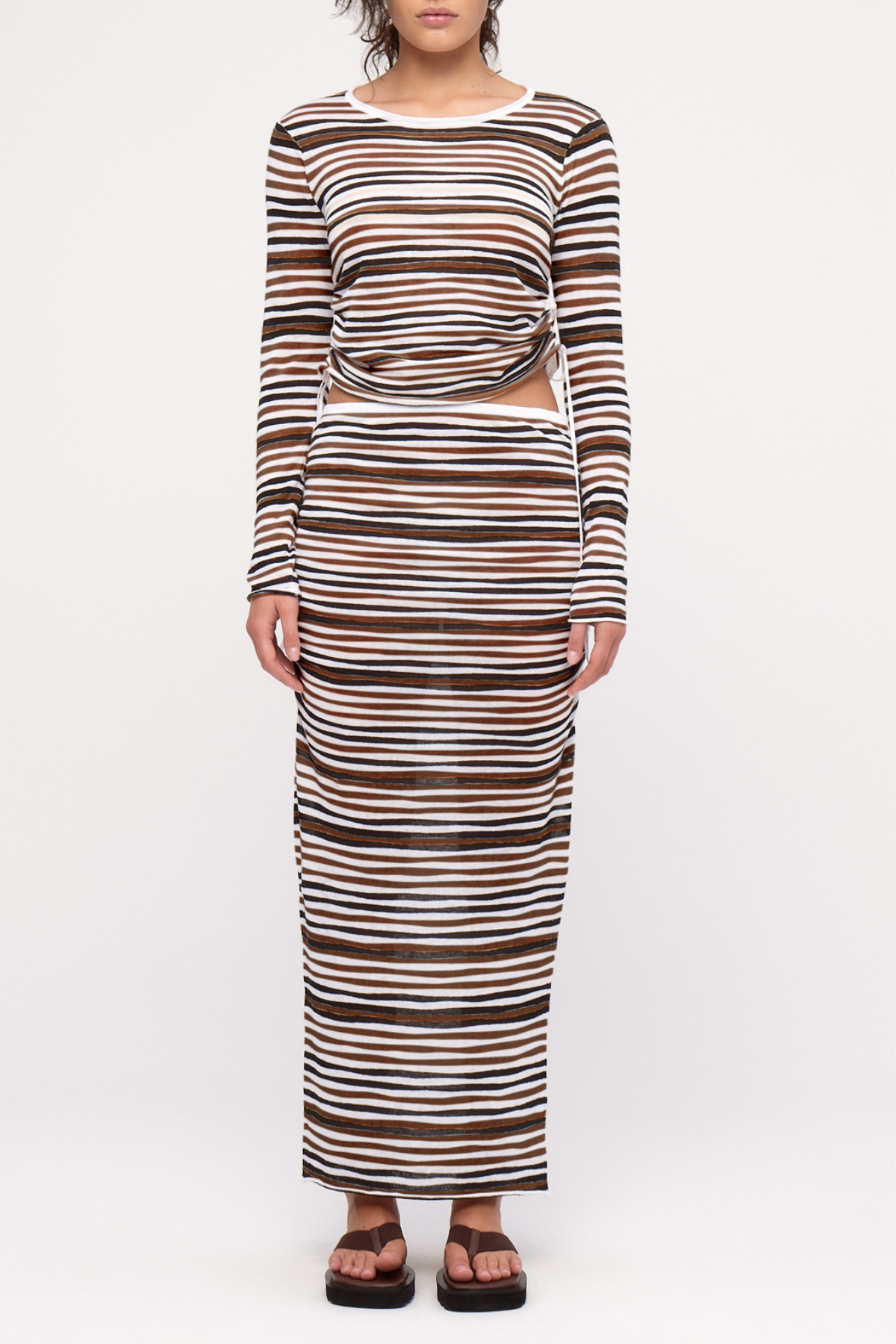 Knit Skirt - Black Stripe