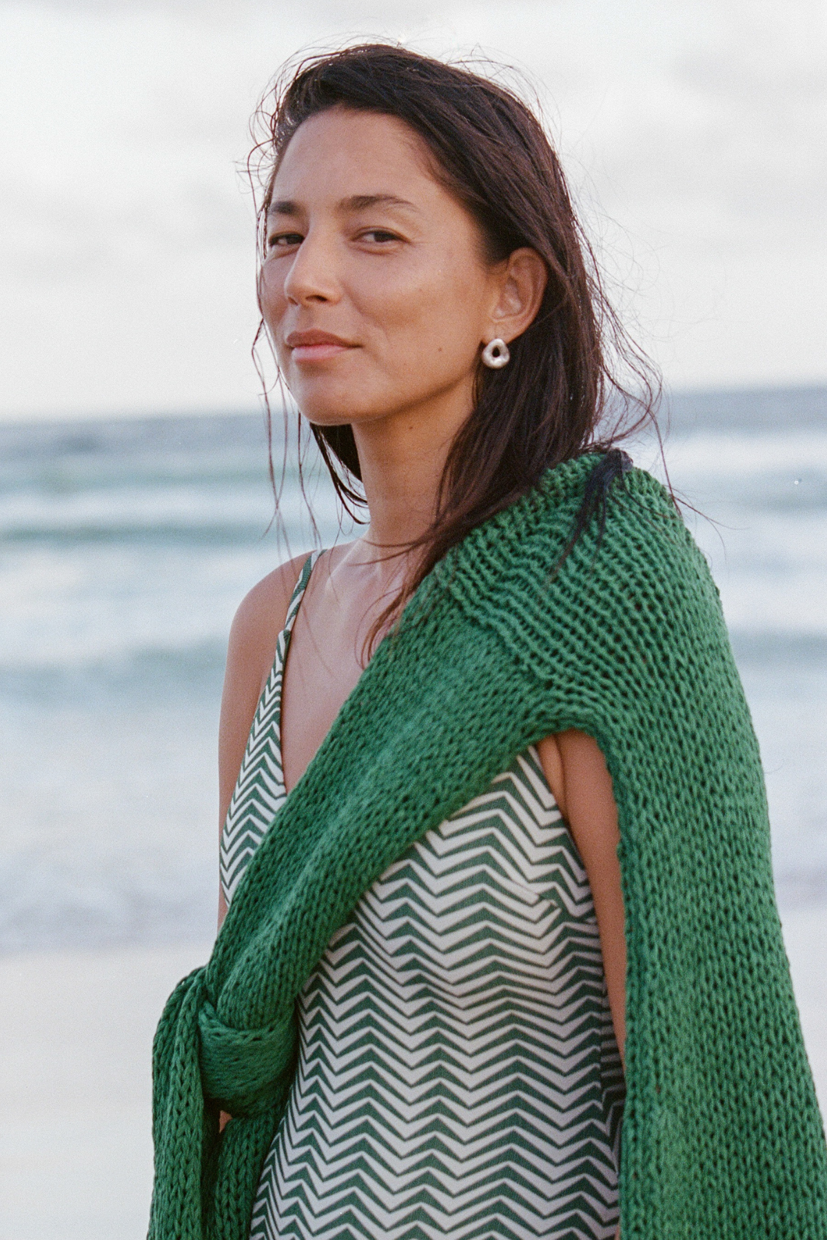 Green Zig Zag One Piece