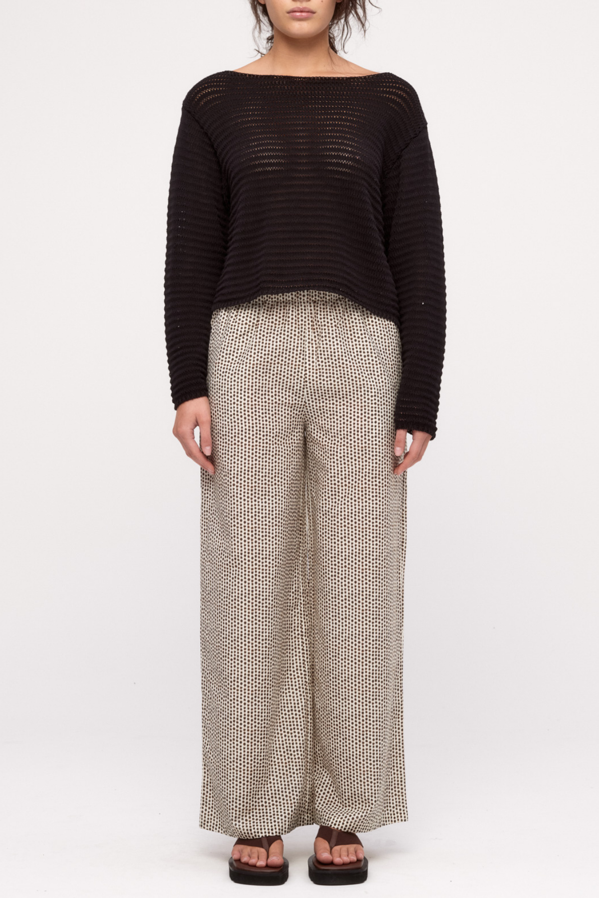 Cotton Silk Pant - Natural Spot