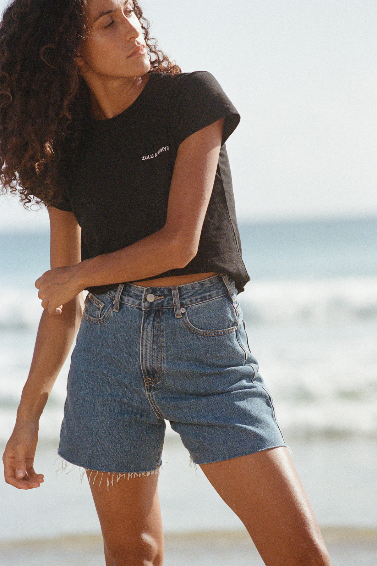 Zulu & Zephyr Logo Slim Tee - Black