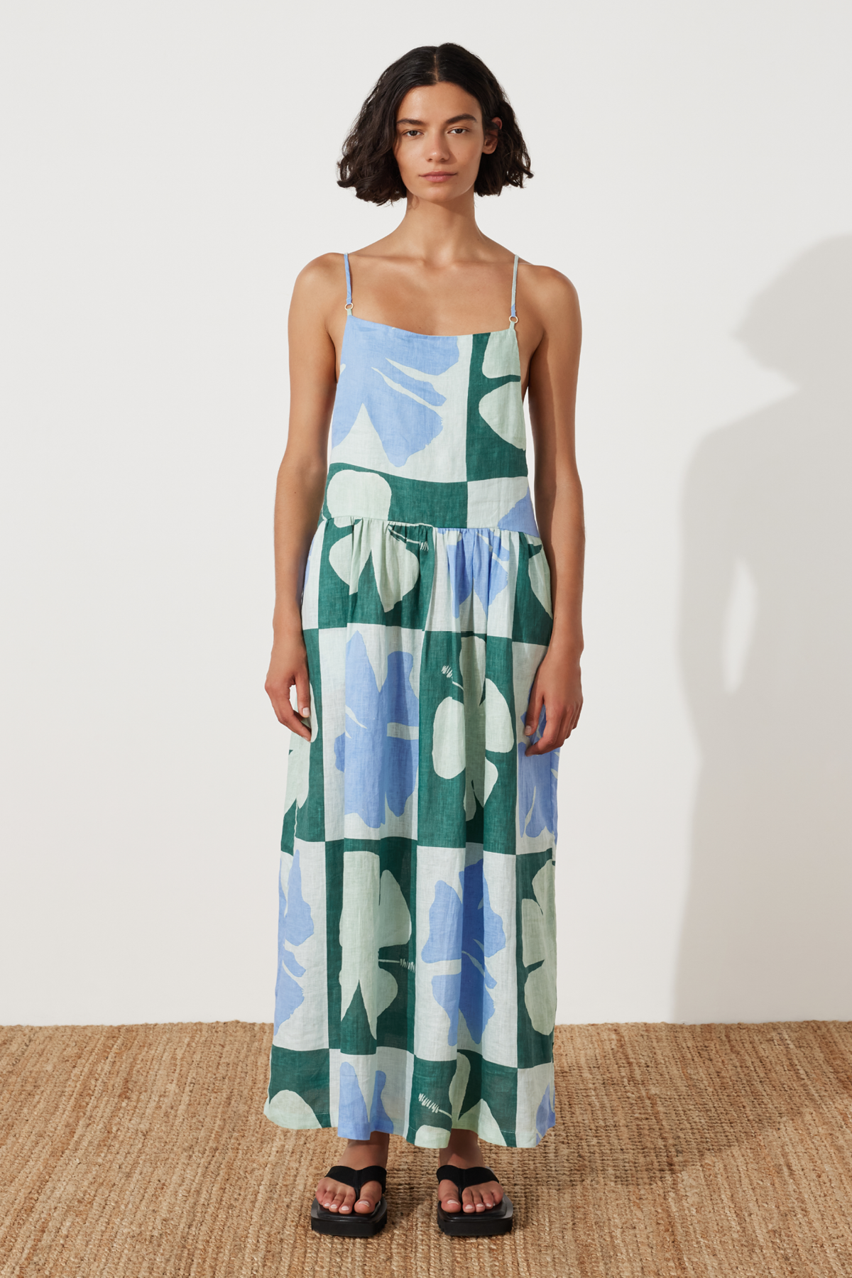 Hibiscus Linen Dress