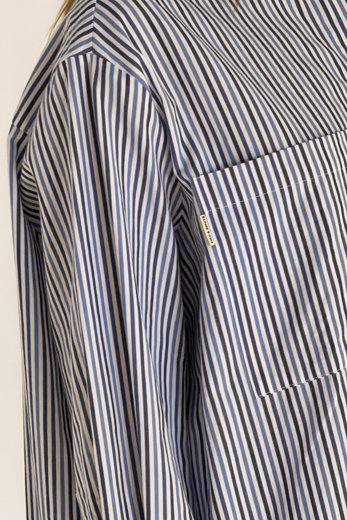 Poplin Shirt - Blue Pin Stripe