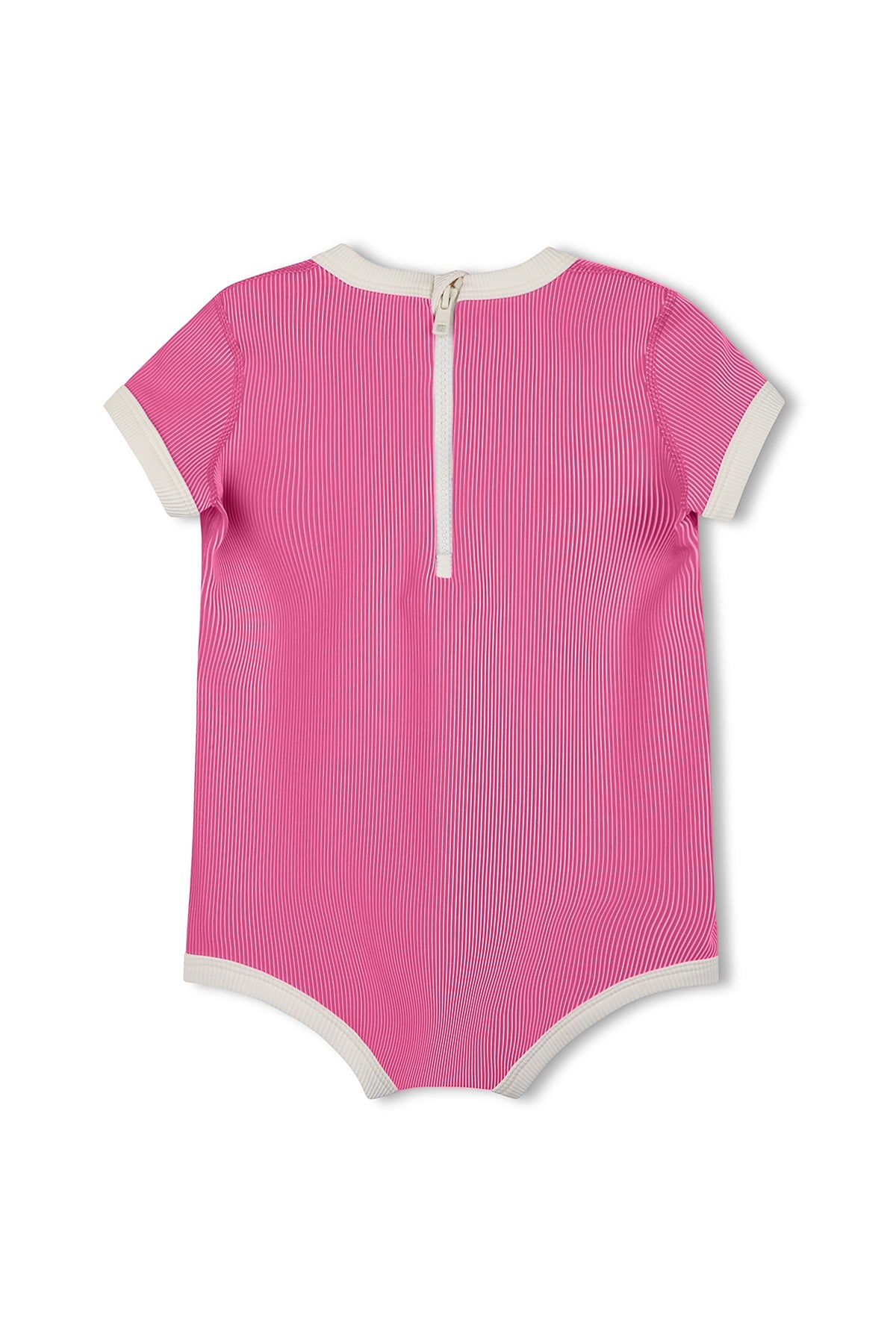 Mini Stripe Rib Infant Onesie - Shell Pink