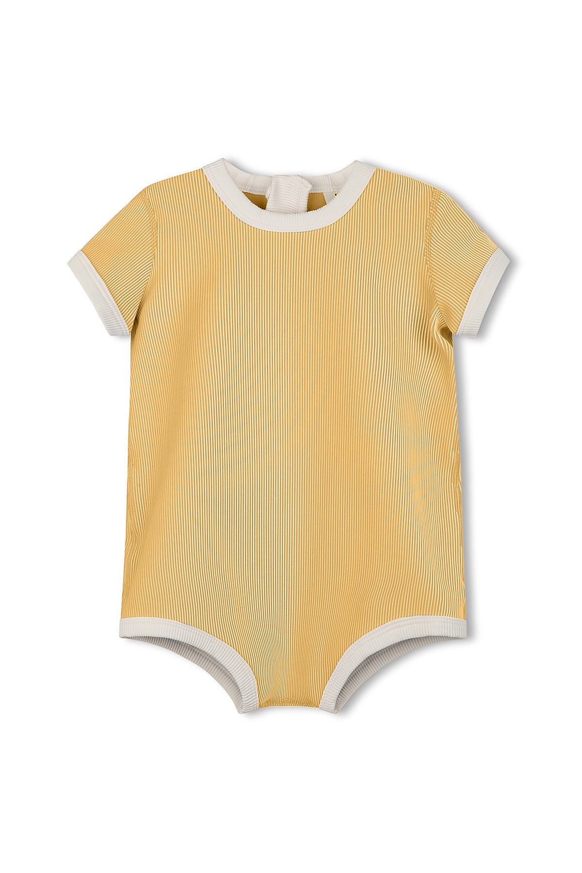 Mini Stripe Rib Infant Onesie - Marigold