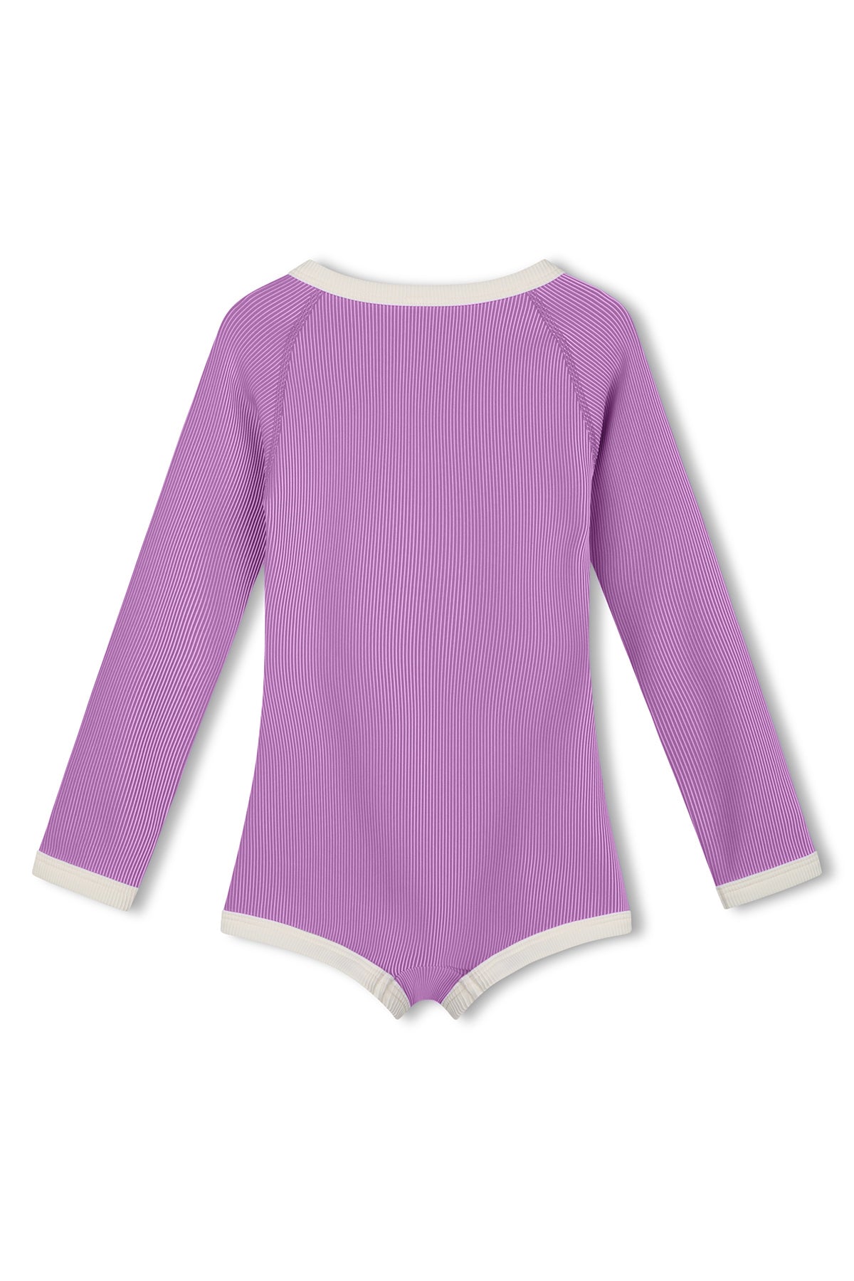 Mini Stripe Rashie Onesie - Lilac