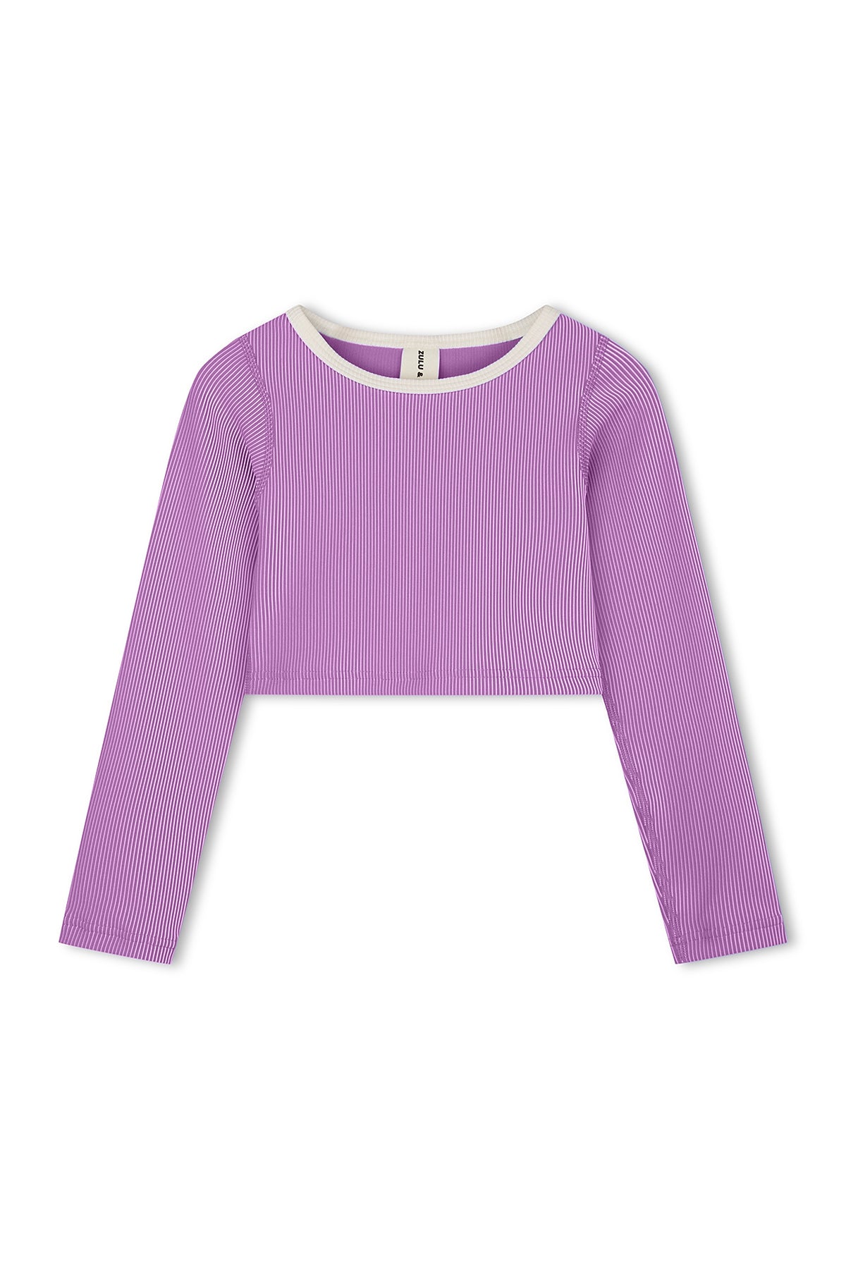 Mini Stripe Crop Rashie - Lilac