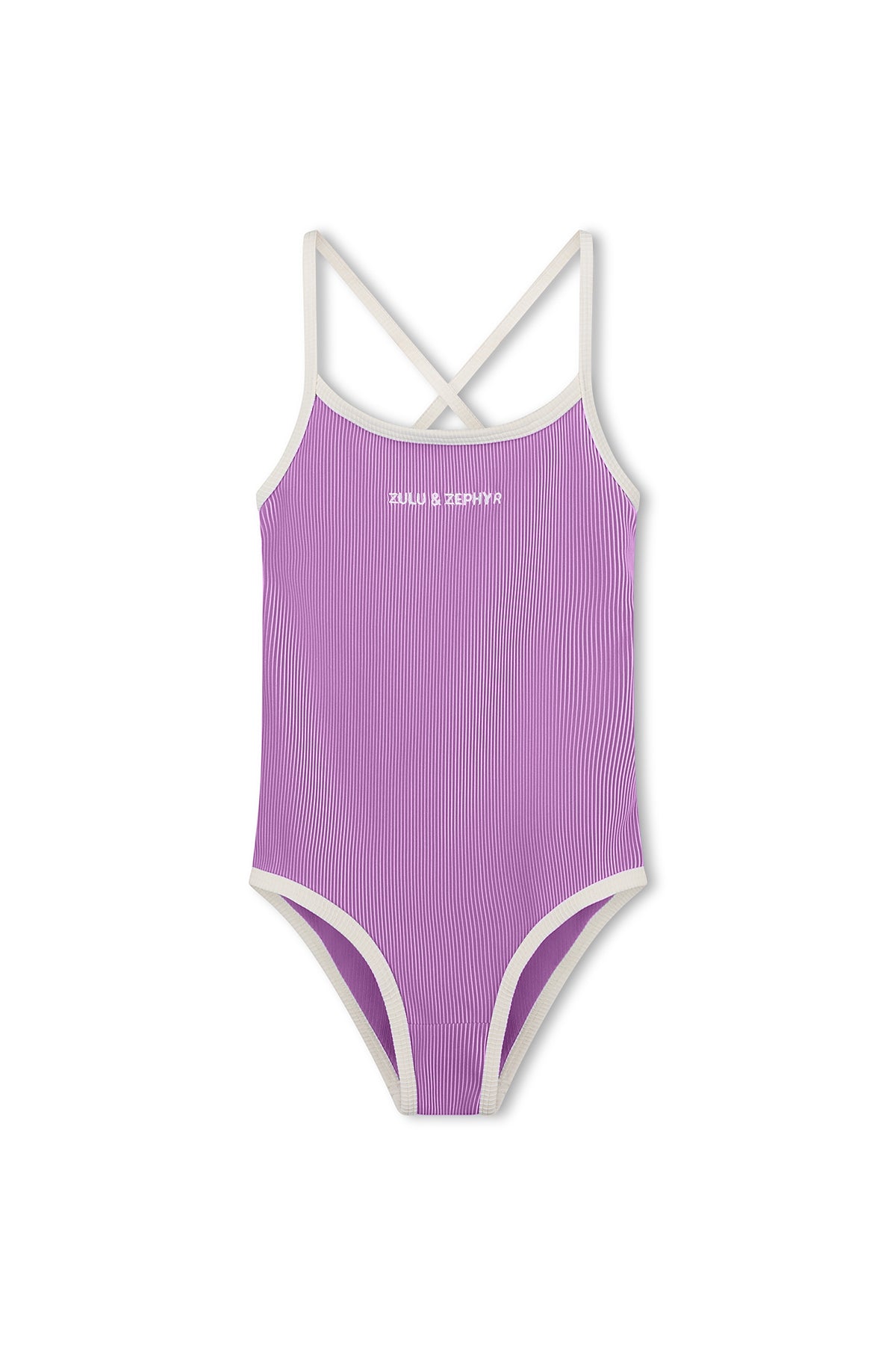 Mini Stripe Logo One Piece - Lilac