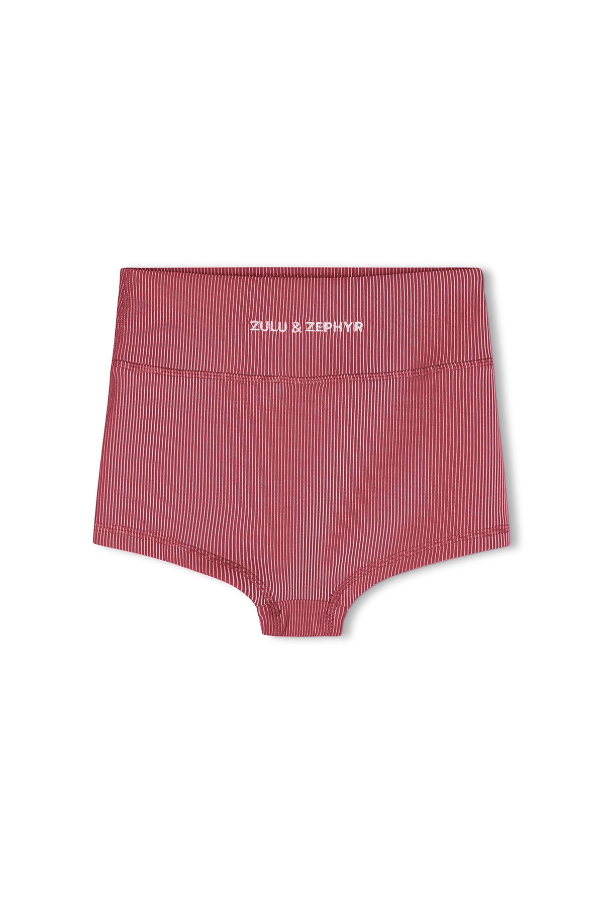 Mini Stripe Boy Short - Clay Red