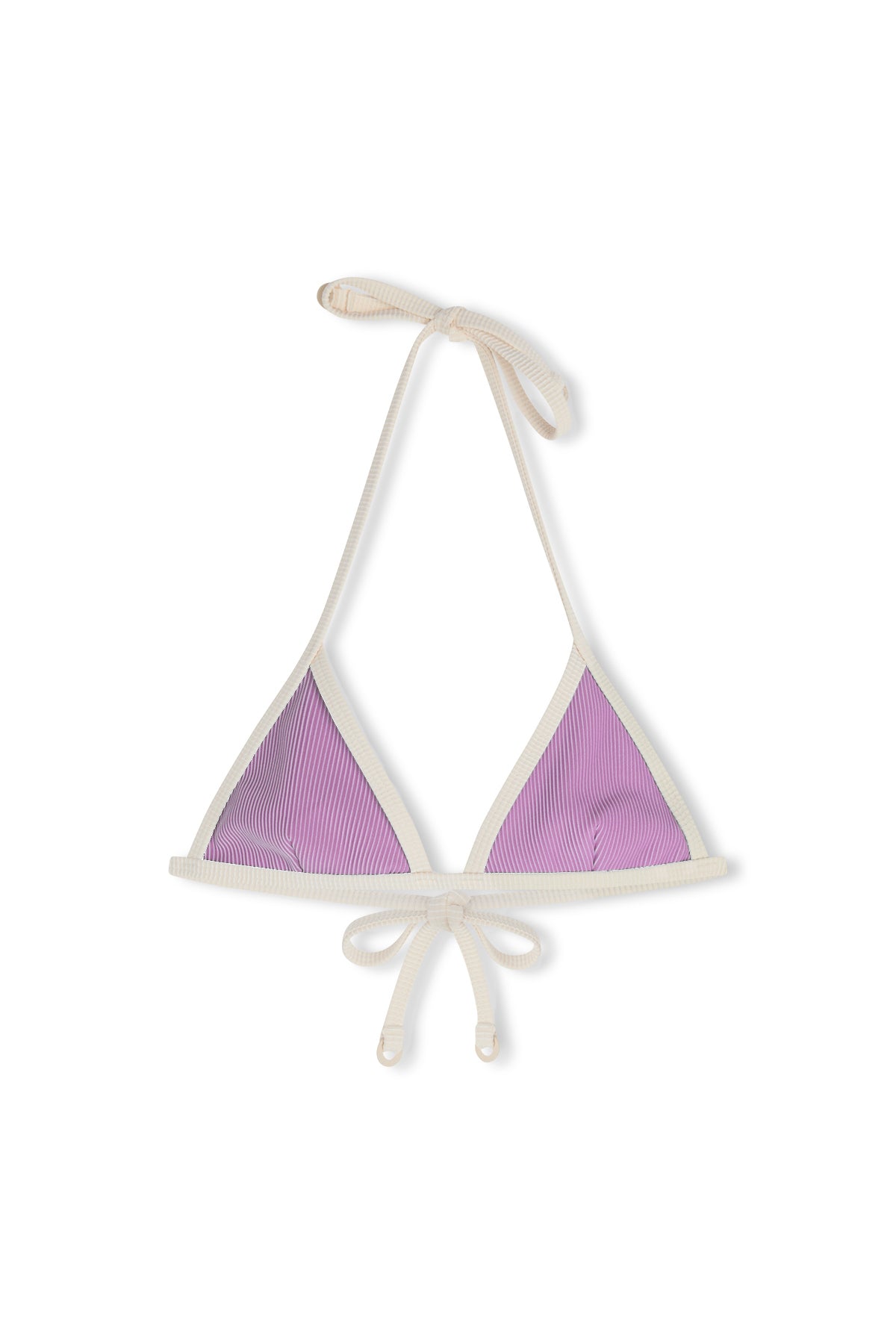 Mini Stripe Rib Triangle Top - Lilac