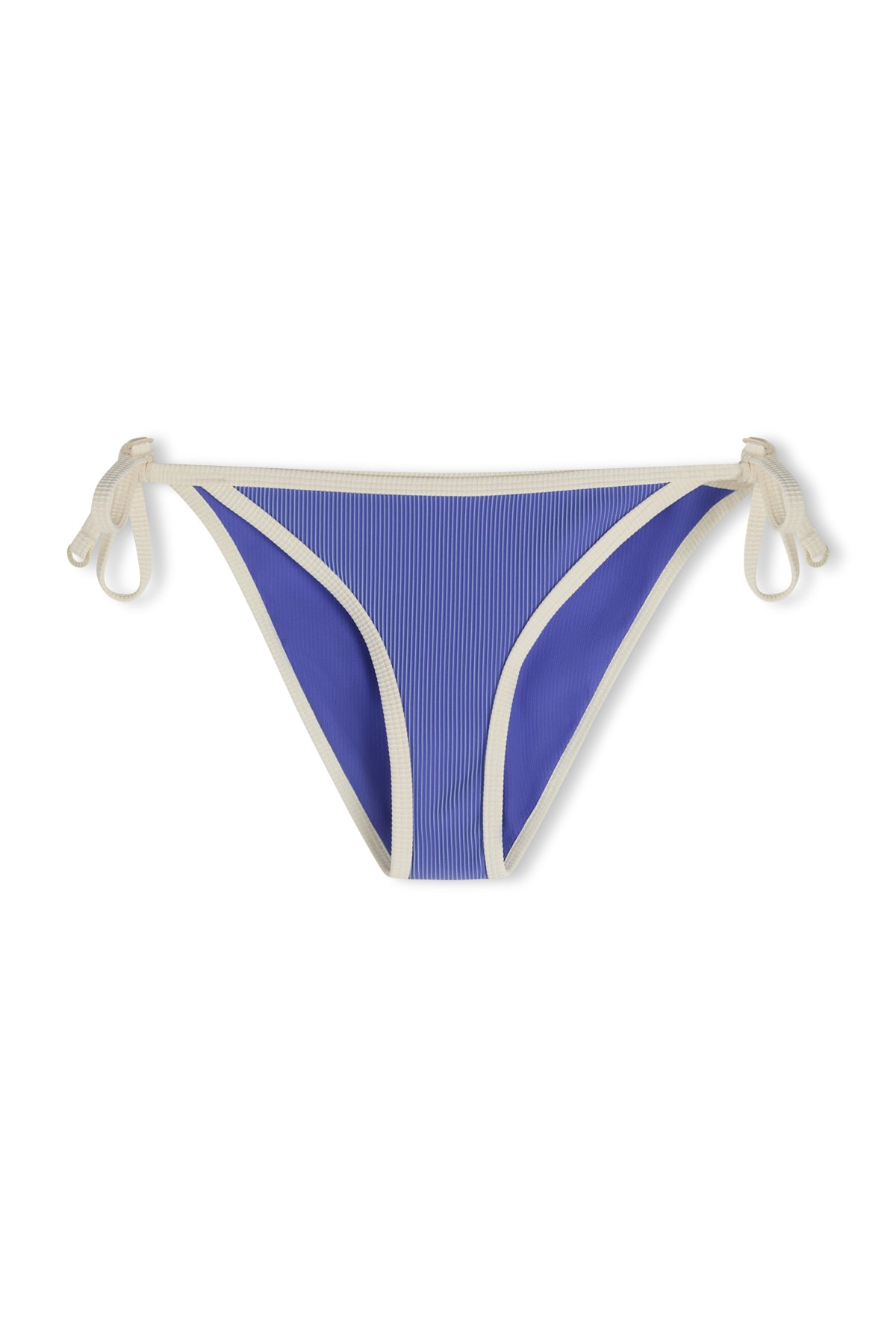 Mini Stripe Tie Side Bikini Bottom - Sea Blue