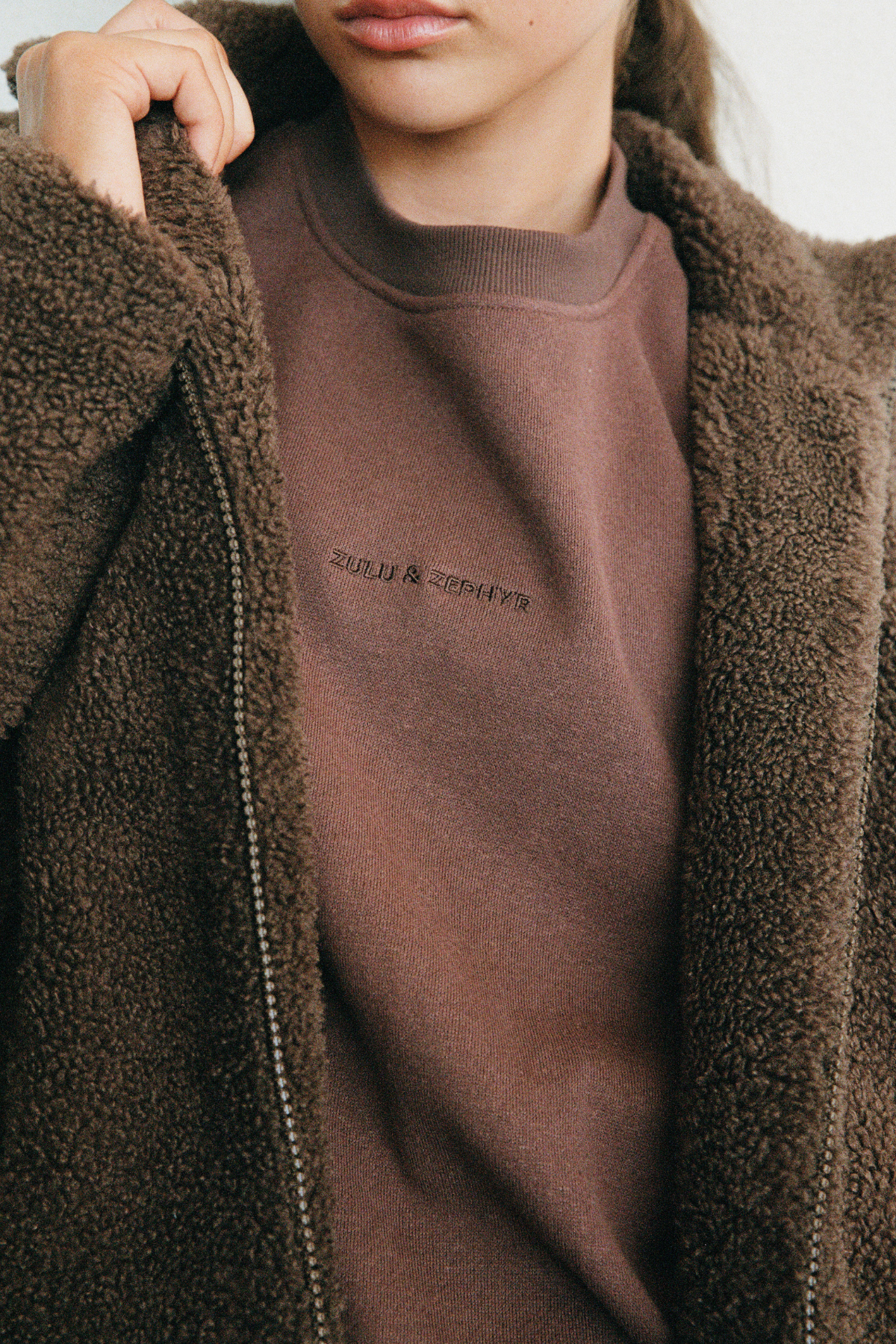 Fleece Sport Sweatshirt - Carob