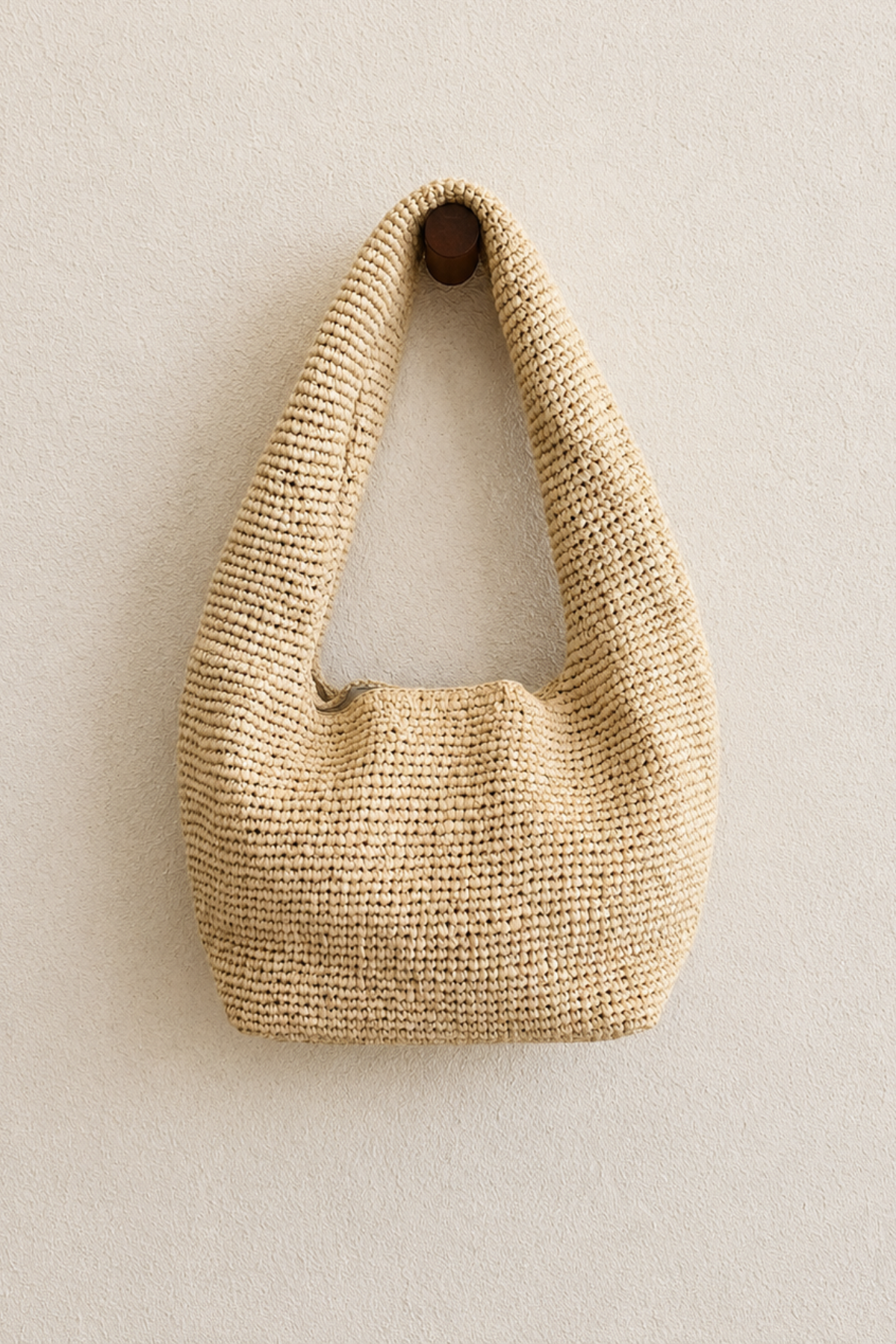 Woven Shoulder Bag - Cream