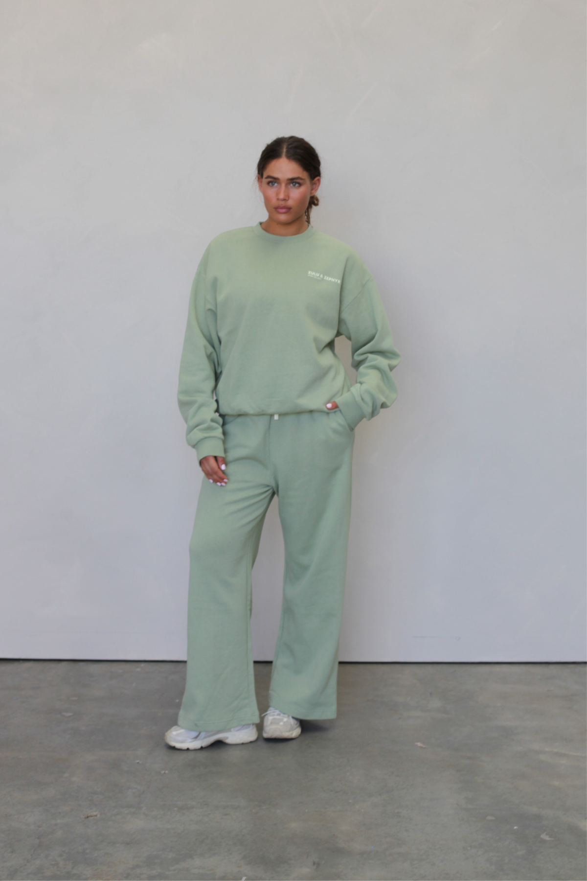 Fleece Sport Sweat Shirt - Eucalyptus