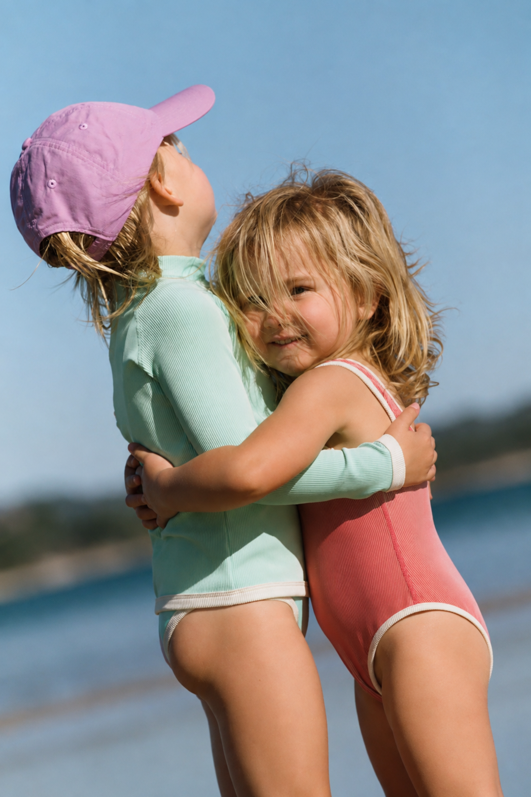 Mini Stripe Scoop One Piece - Clay Red