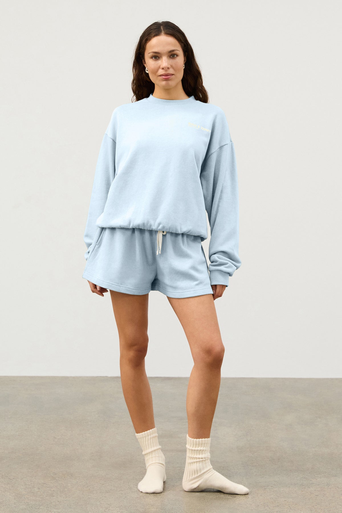 Fleece Sport Sweat Short - Powder Blue
