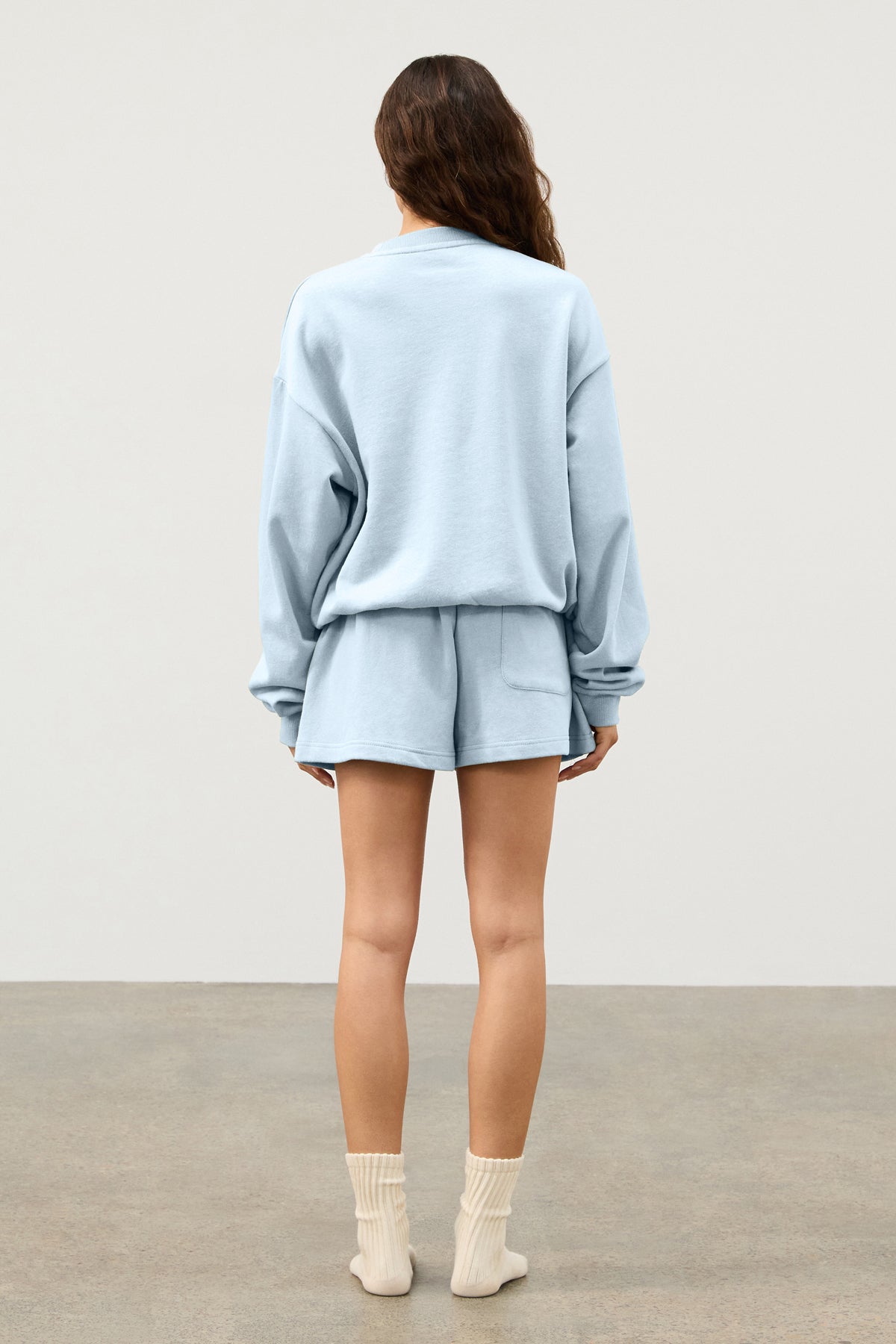 Fleece Sport Sweat Short - Powder Blue