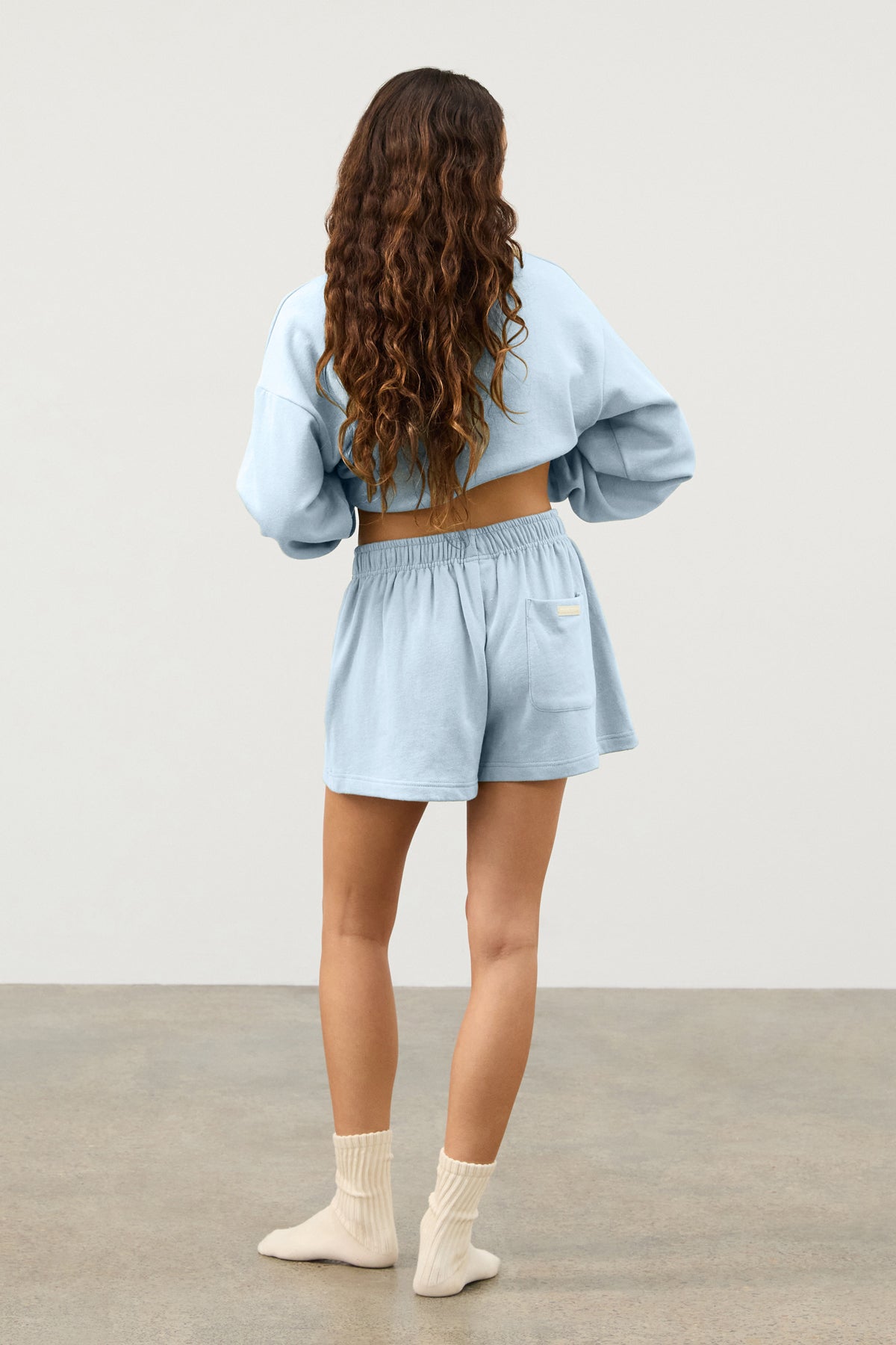 Fleece Sport Sweat Short - Powder Blue