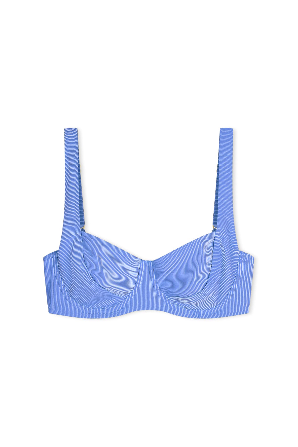 Signature Stripe Bra Cup Top - Sky