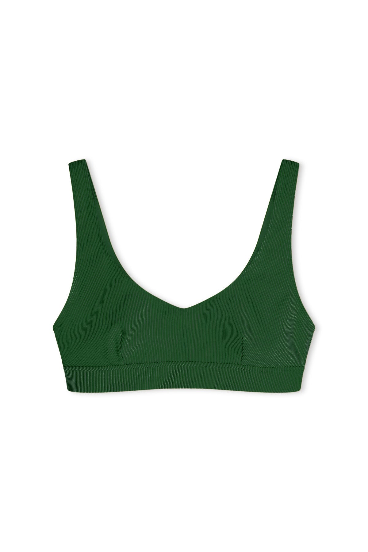 Signature Stripe Waistband Bralette Top - Tallow Green