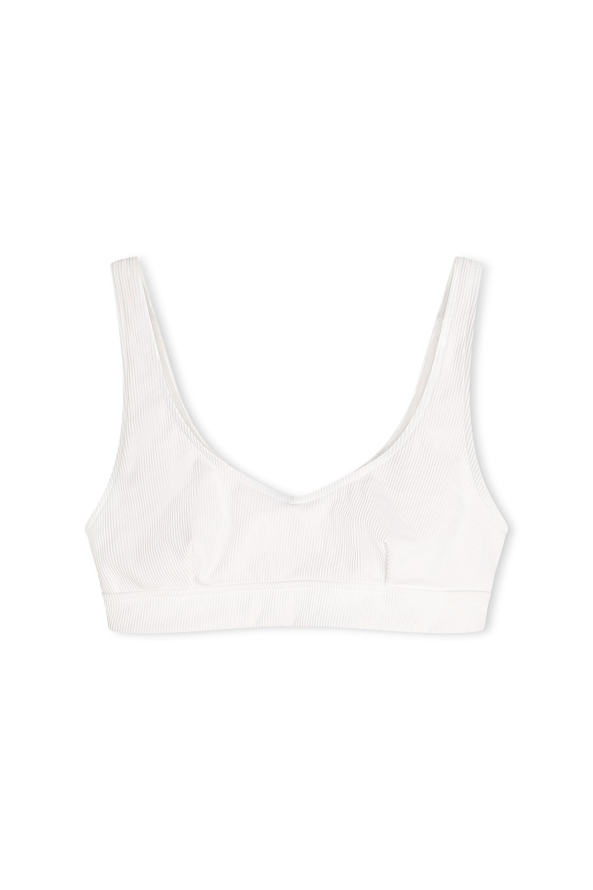Signature Stripe Waistband Bralette Top - White