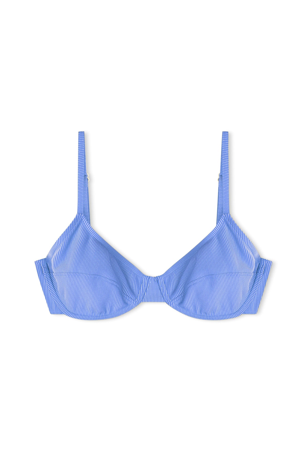 Signature Stripe Balconette Bra Cup Top - Sky