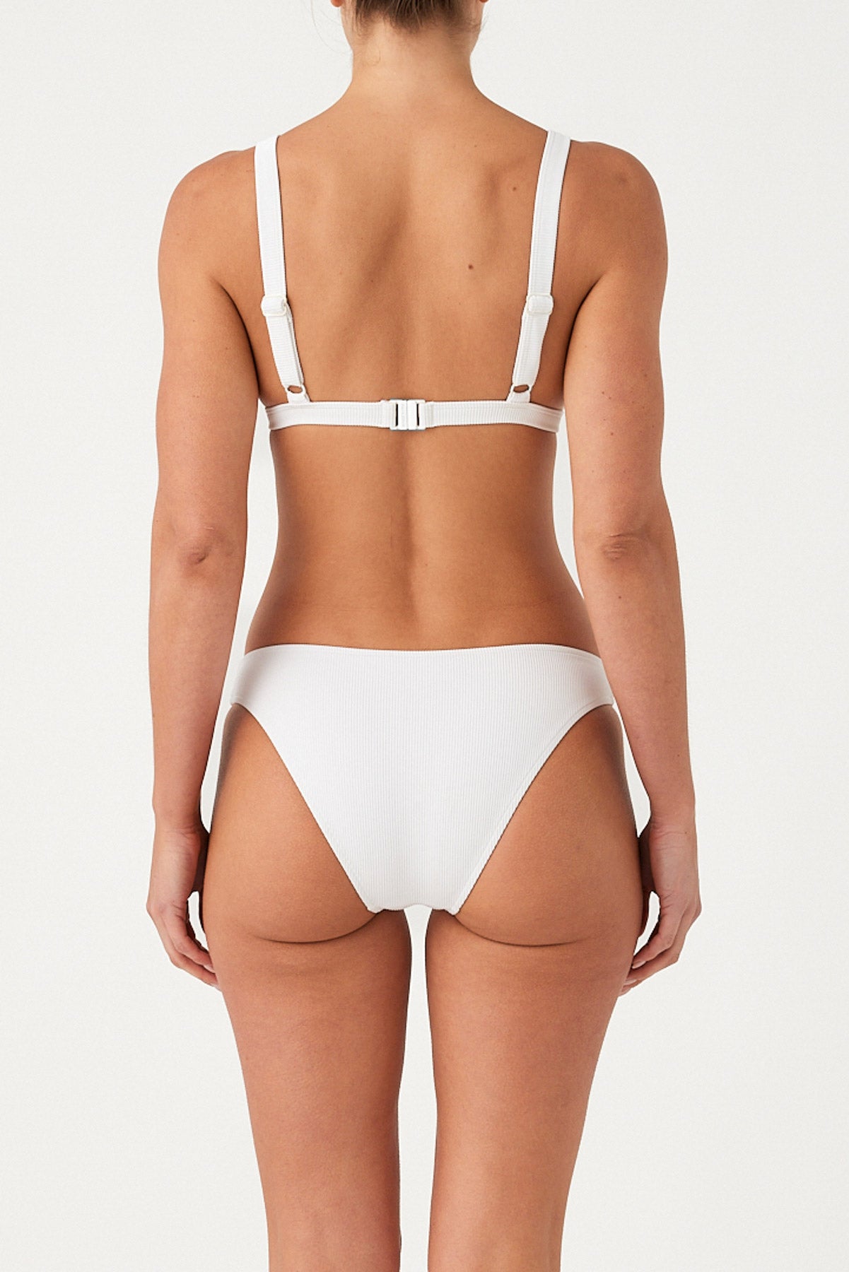 Signature Stripe Classic Brief - White