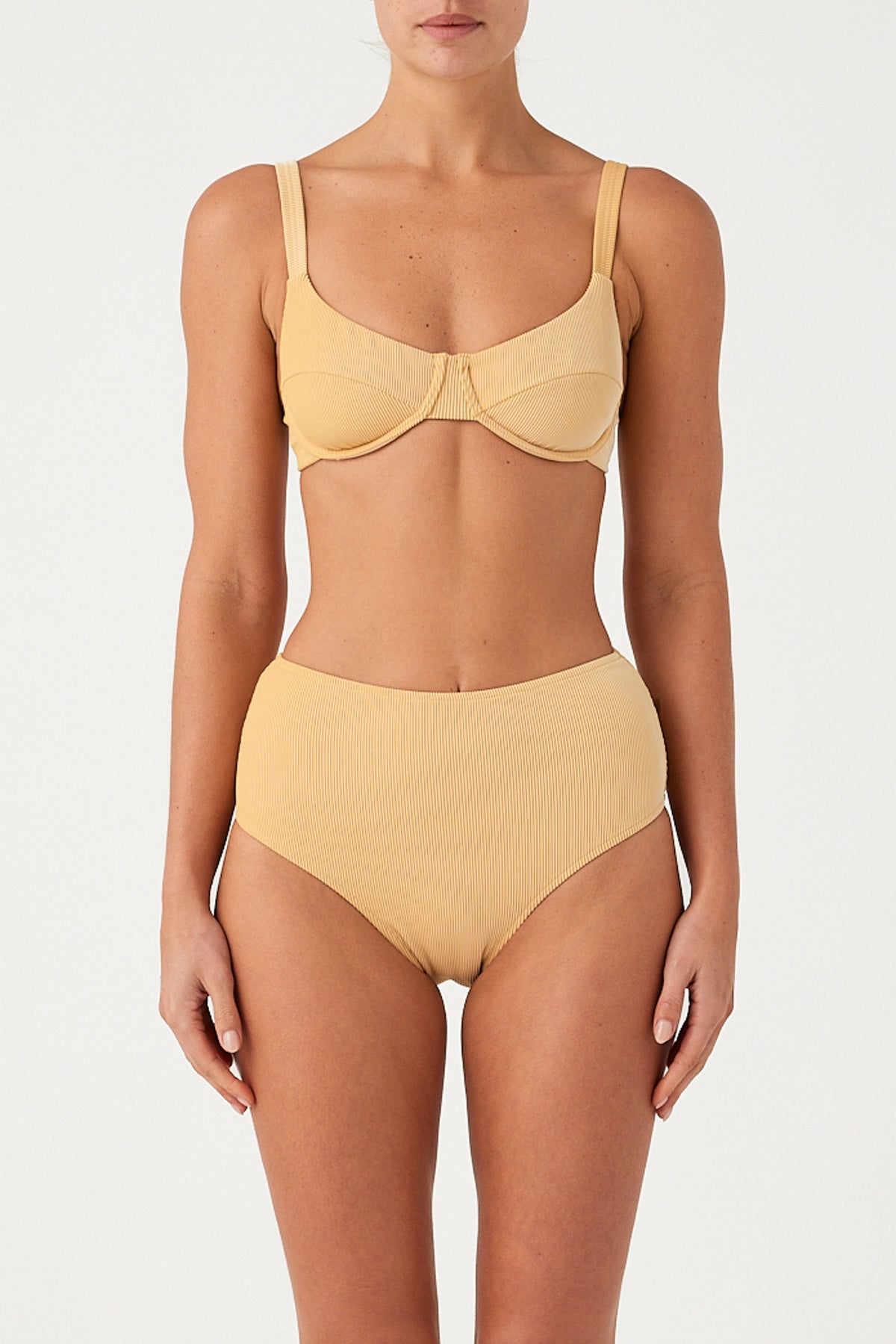 Signature Stripe High Full Brief - Marigold