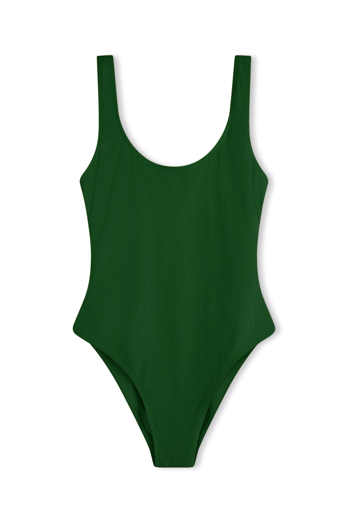 Signature Stripe Scoop One Piece - Tallow Green