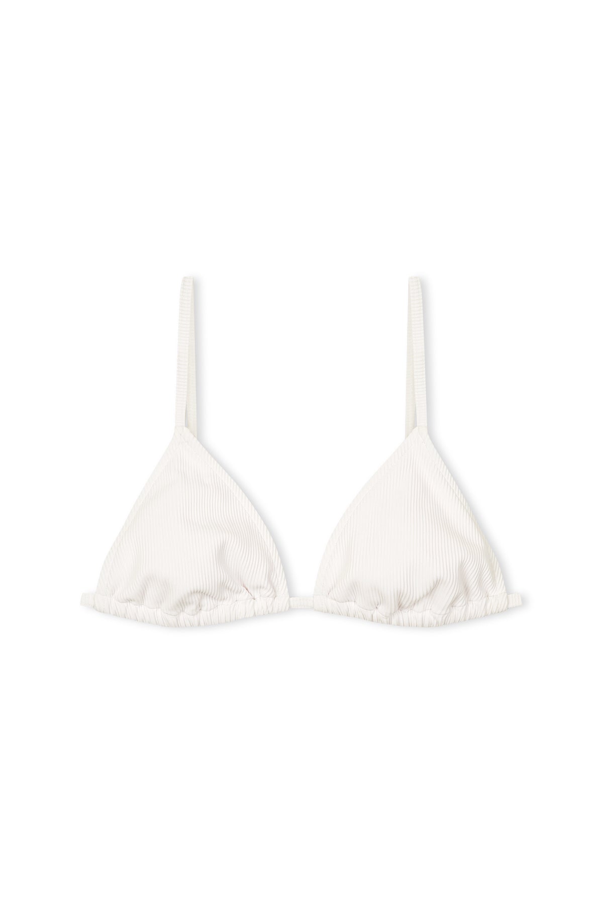 Signature Stripe Triangle Top - White