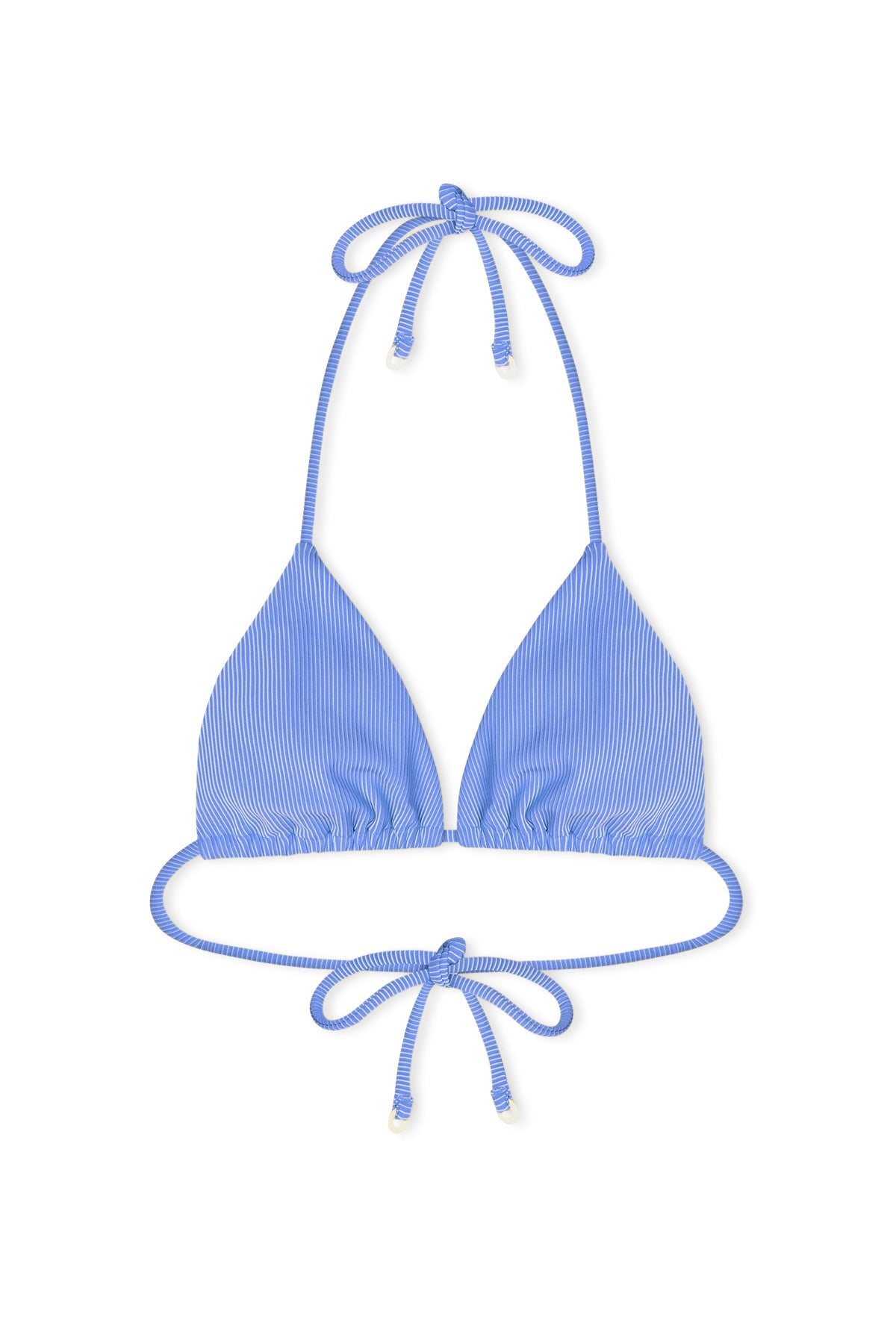 Signature Stripe Tie Triangle Top - Sky