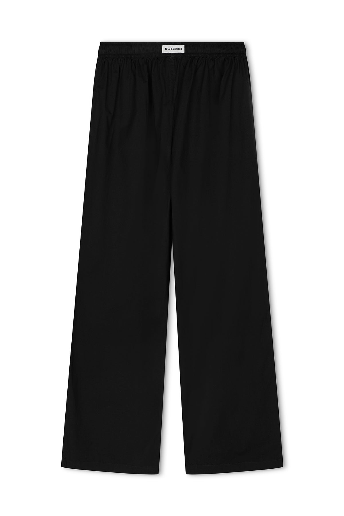Cotton Poplin Pant - Black