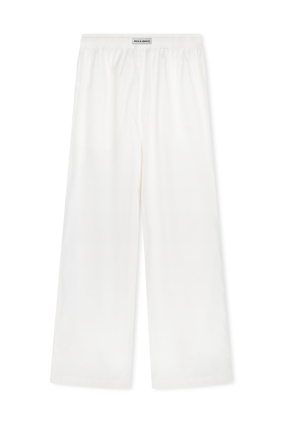 Cotton Poplin Pant - White