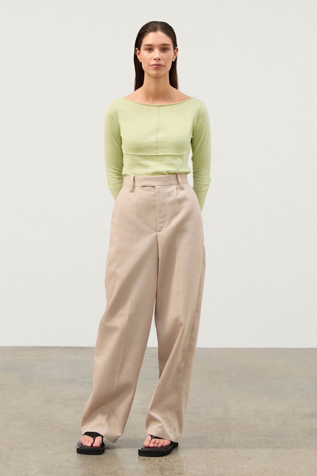 Recycled Tailored Pant - Natural
