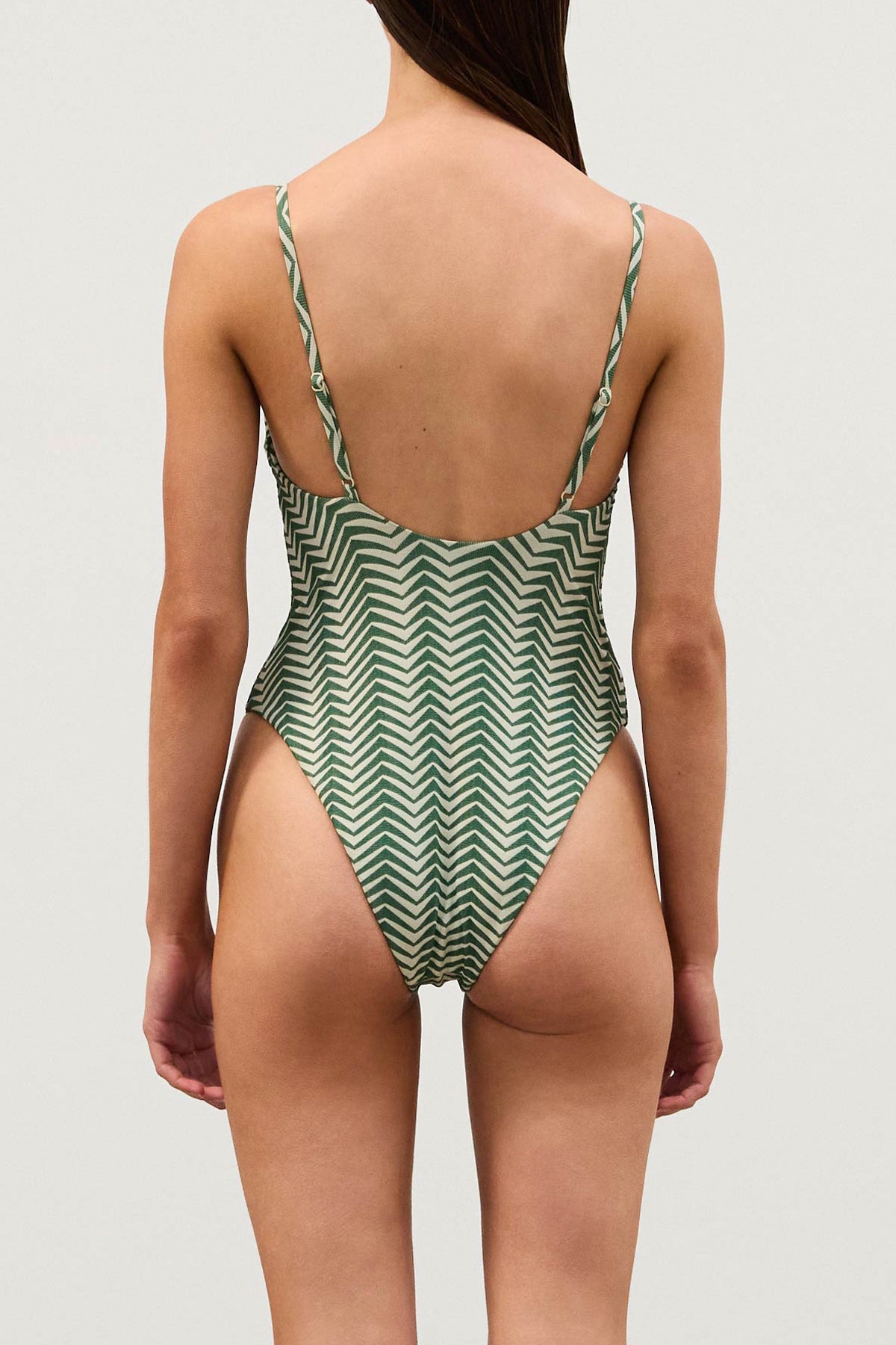 Green Zig Zag One Piece