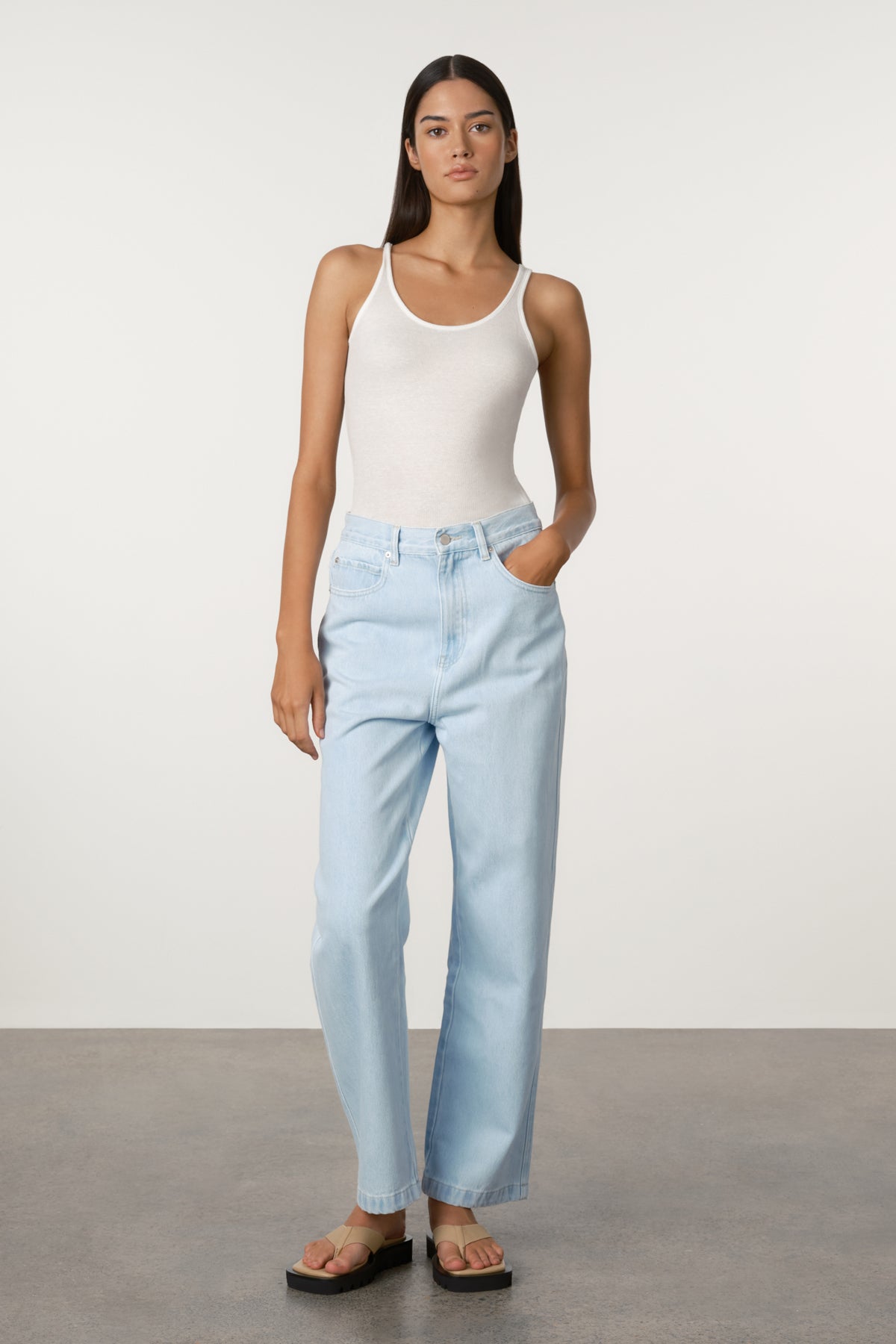 Relaxed Recycled Denim Jean - Soft Blue