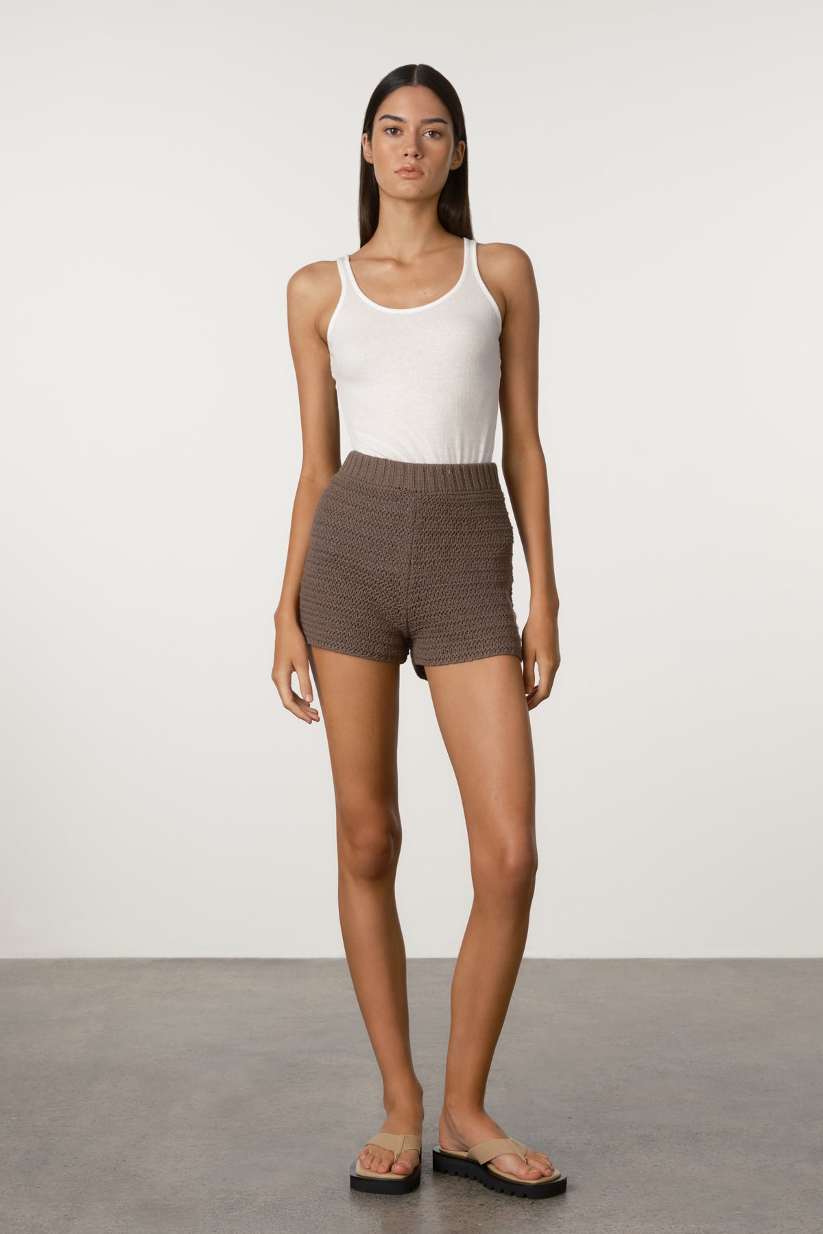 Carob Lattice Knit Short